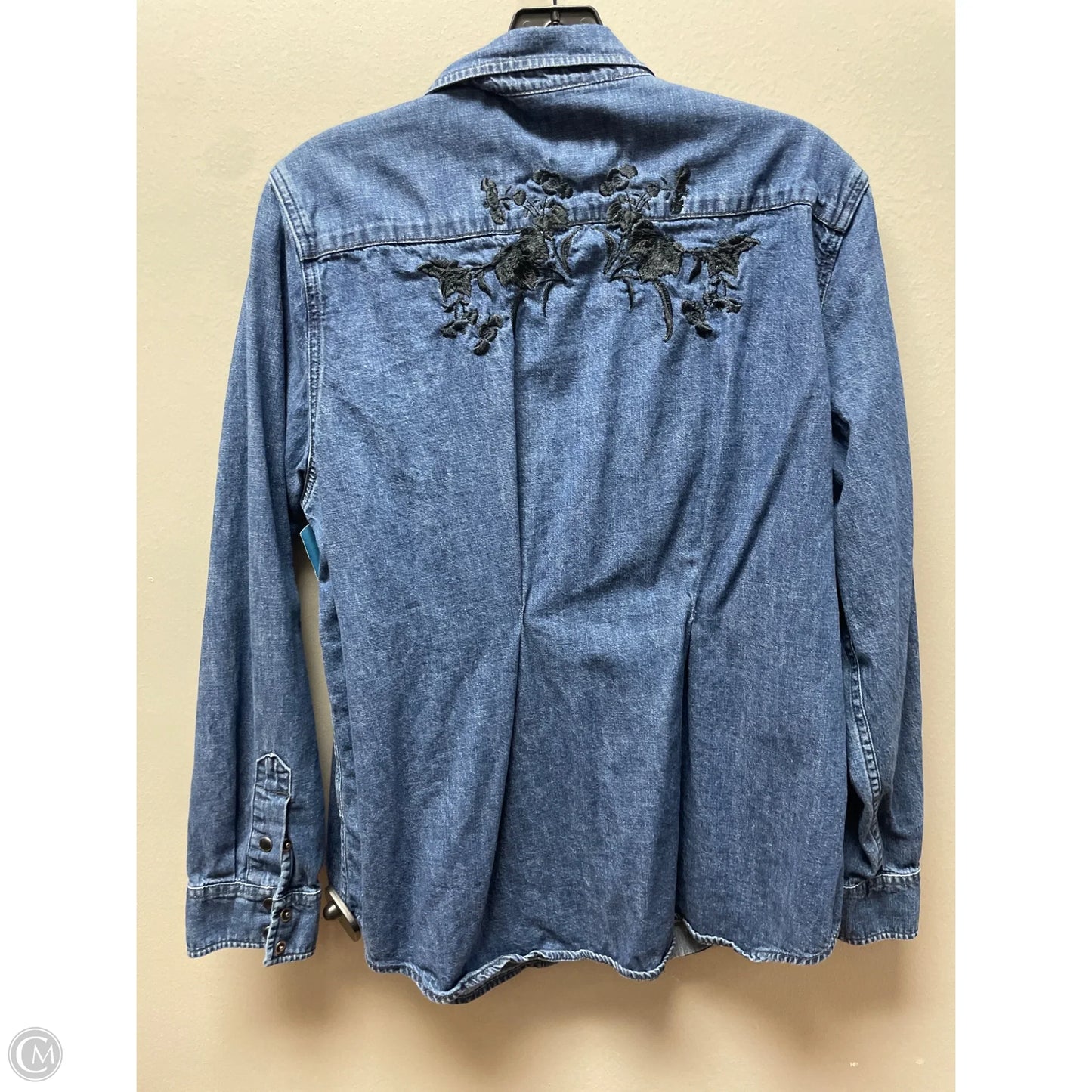 Top Long Sleeve By Lucky Brand In Blue Denim, Size: Xl