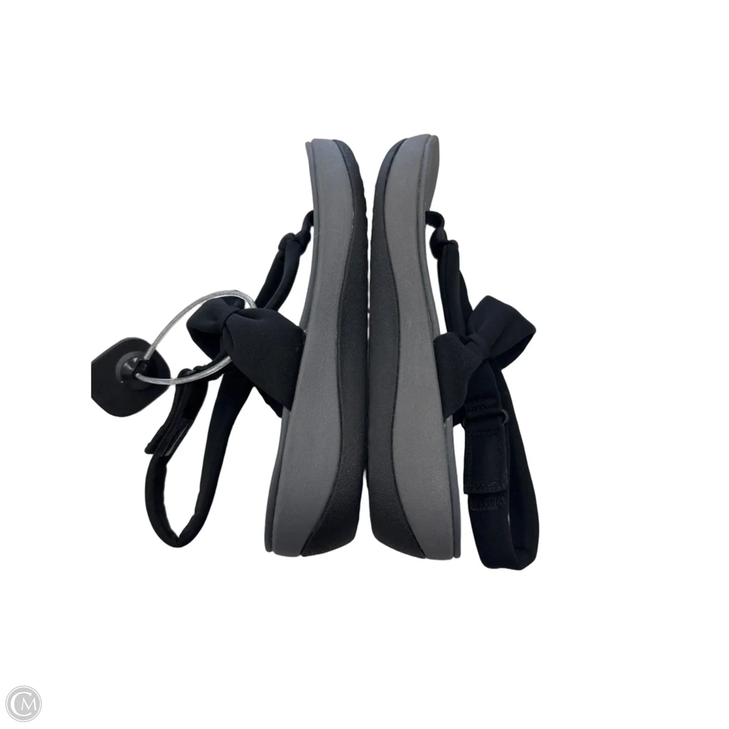 Sandals Flip Flops By Clarks In Black, Size: 9