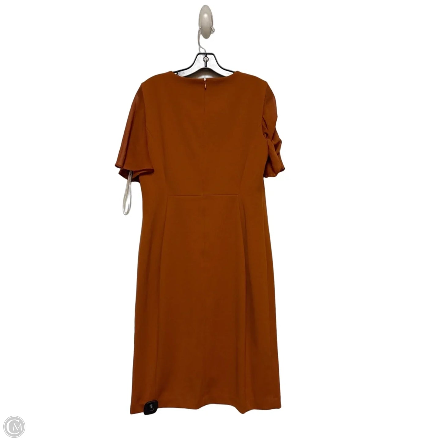 Dress Casual Short By Calvin Klein In Orange, Size: L