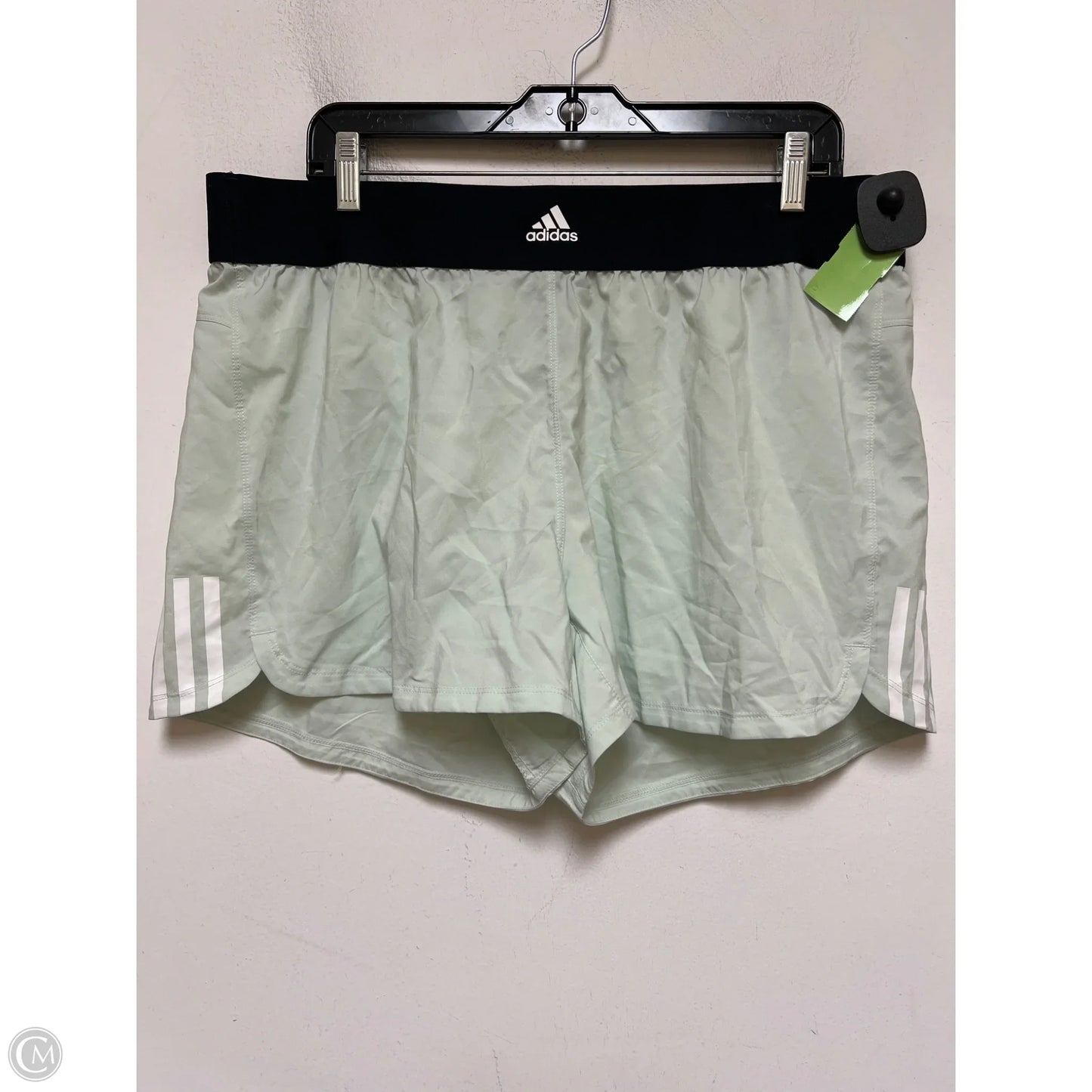Athletic Shorts By Adidas In Black & Green, Size: Xl