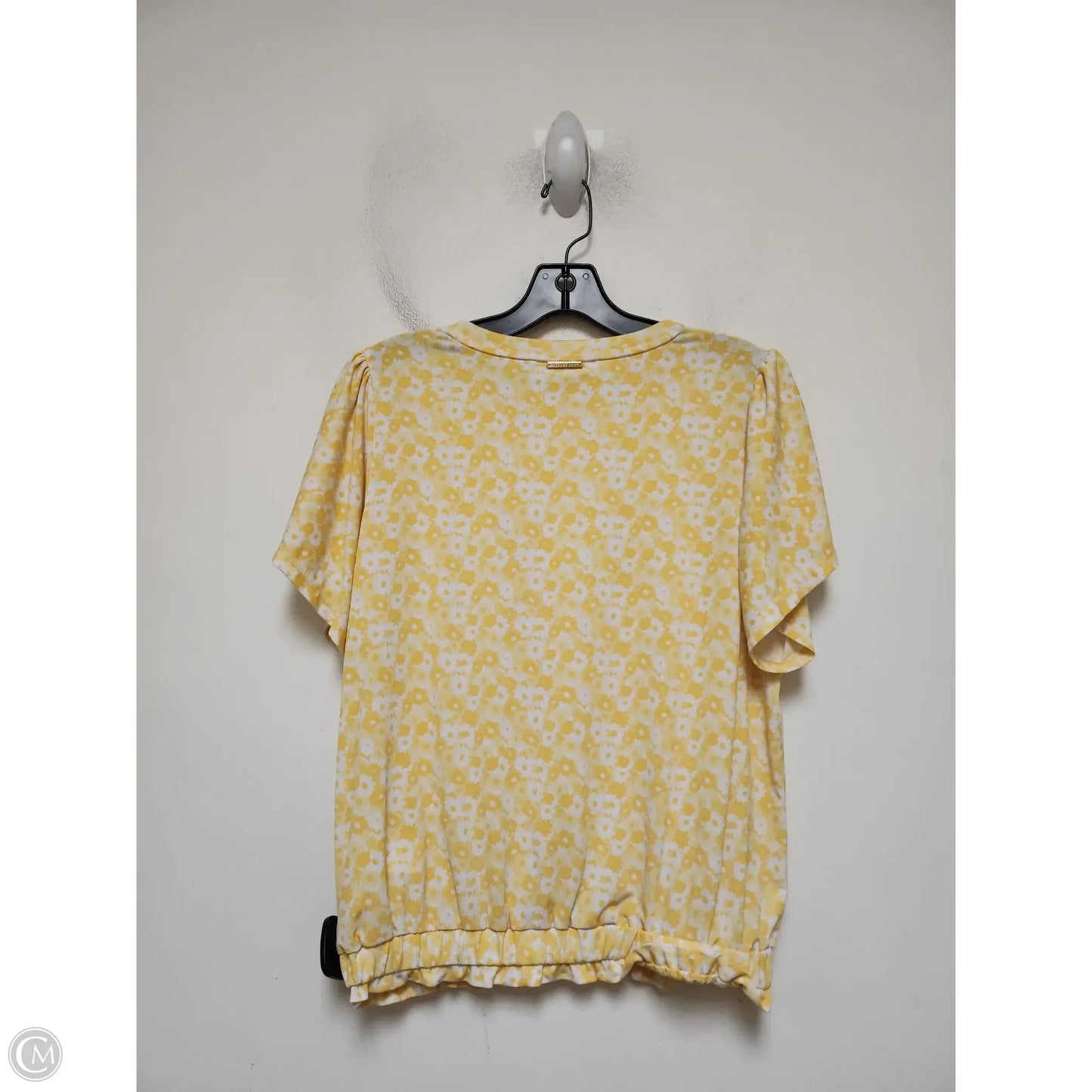 Top Short Sleeve By Michael By Michael Kors In Yellow, Size: M