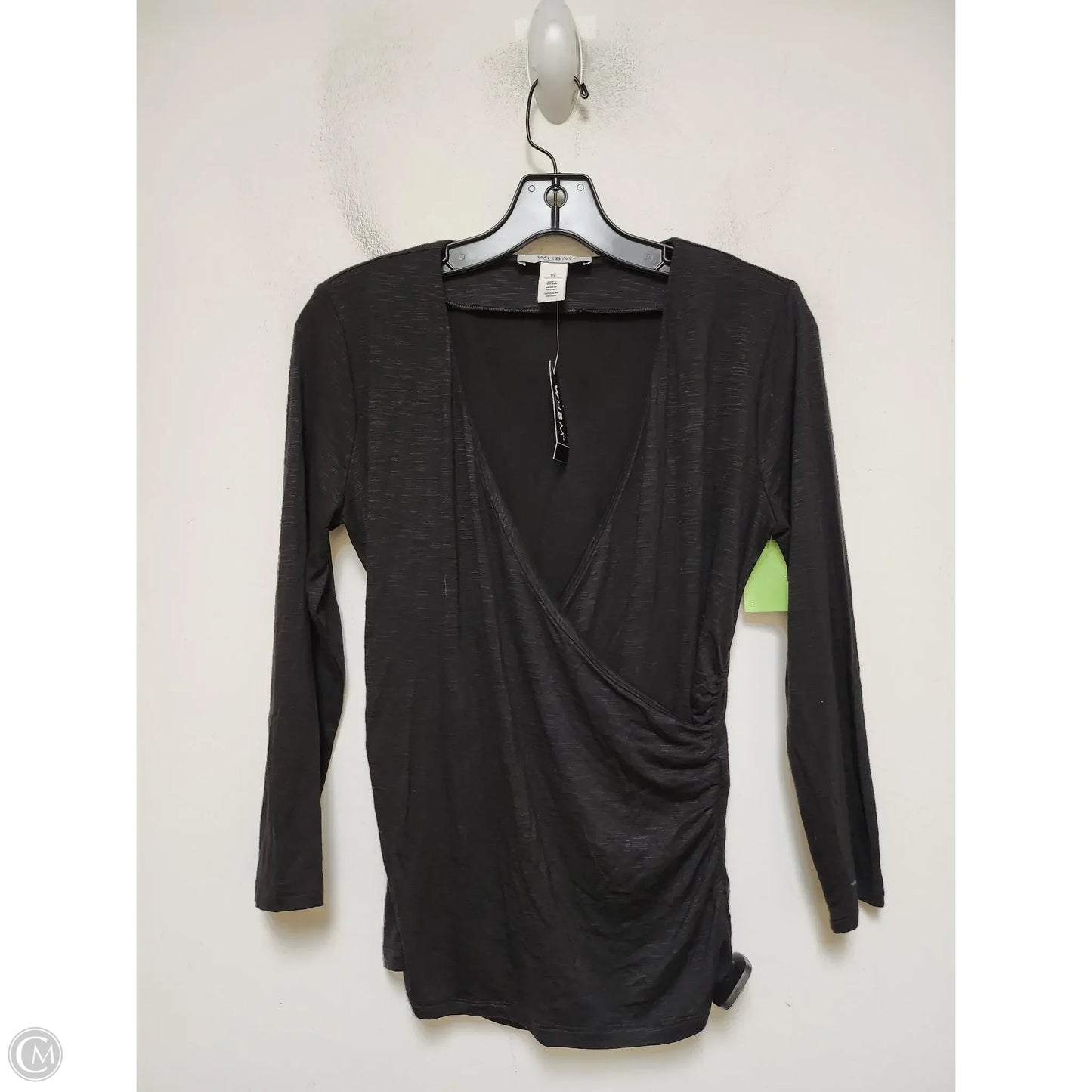 Top Long Sleeve By White House Black Market In Black, Size: Xs