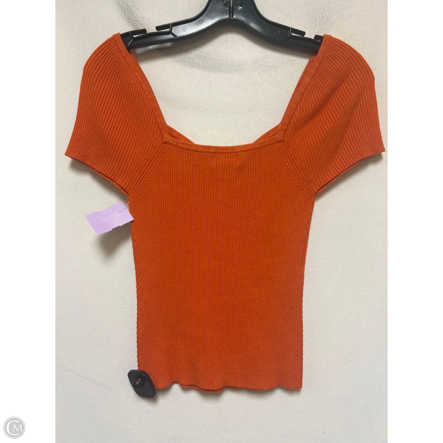 Top Short Sleeve By Maeve In Orange, Size: S