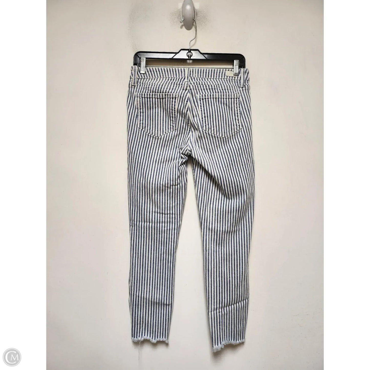 Jeans Skinny By Paige In Striped Pattern, Size: 6