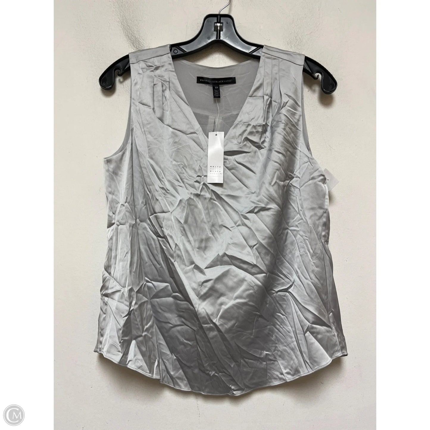 Top Sleeveless By White House Black Market In Silver, Size: Xs