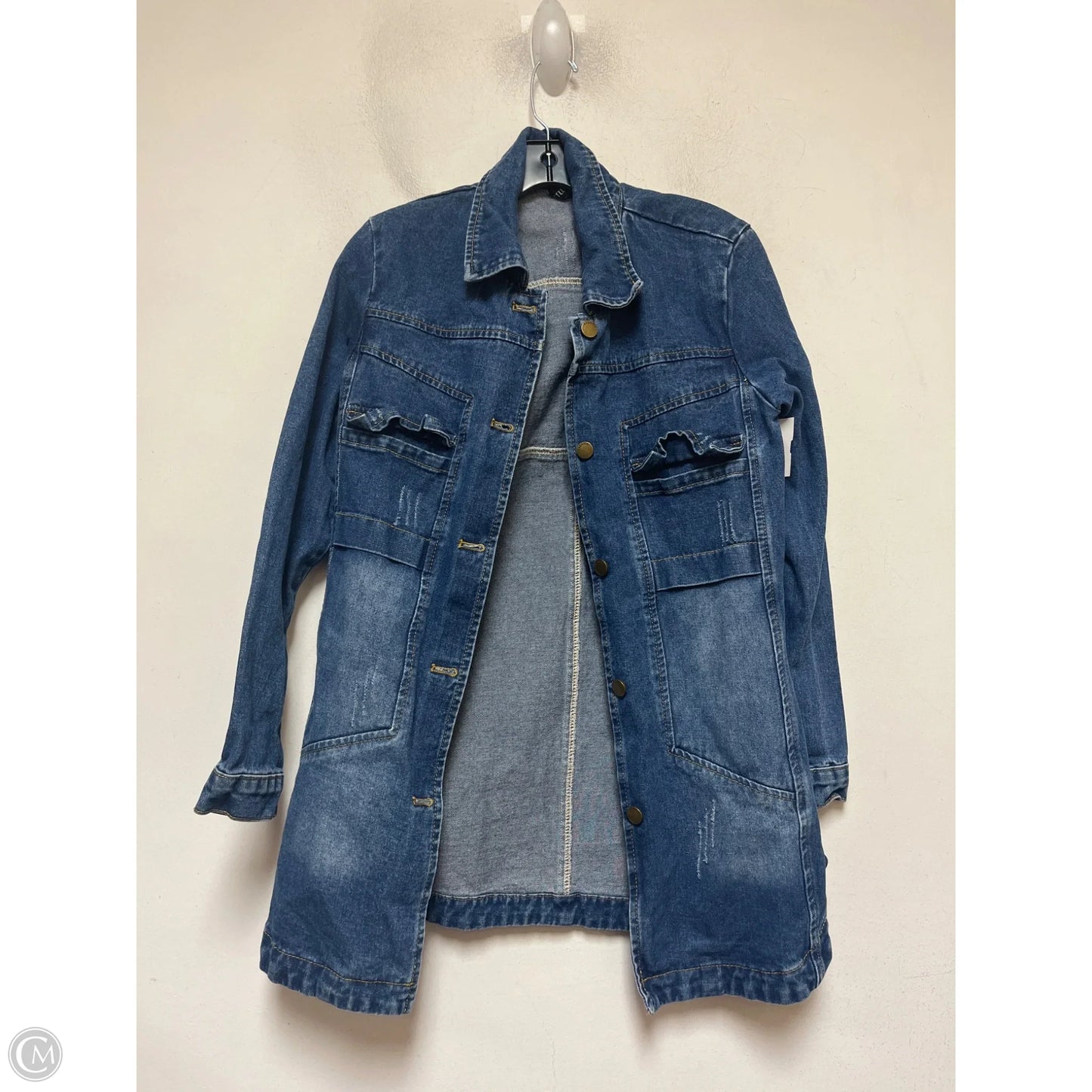 Jacket Denim By Clothes Mentor In Blue Denim, Size: Xs