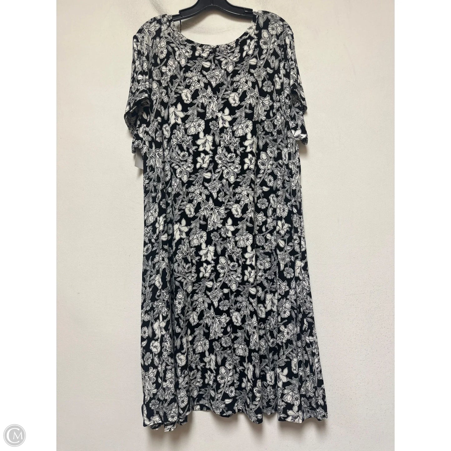 Dress Casual Midi By Cynthia Rowley In Black & White, Size: 3x