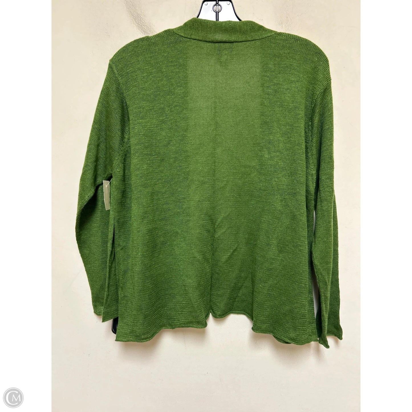 Sweater Cardigan By Eileen Fisher In Green, Size: Xl