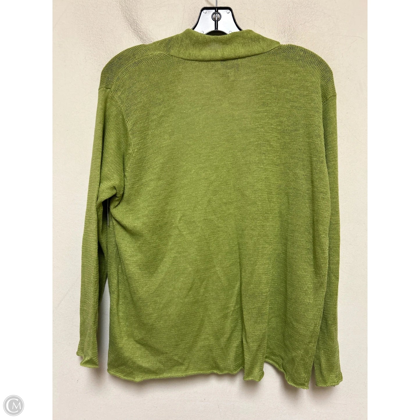 Sweater Cardigan By Eileen Fisher In Green, Size: Xl