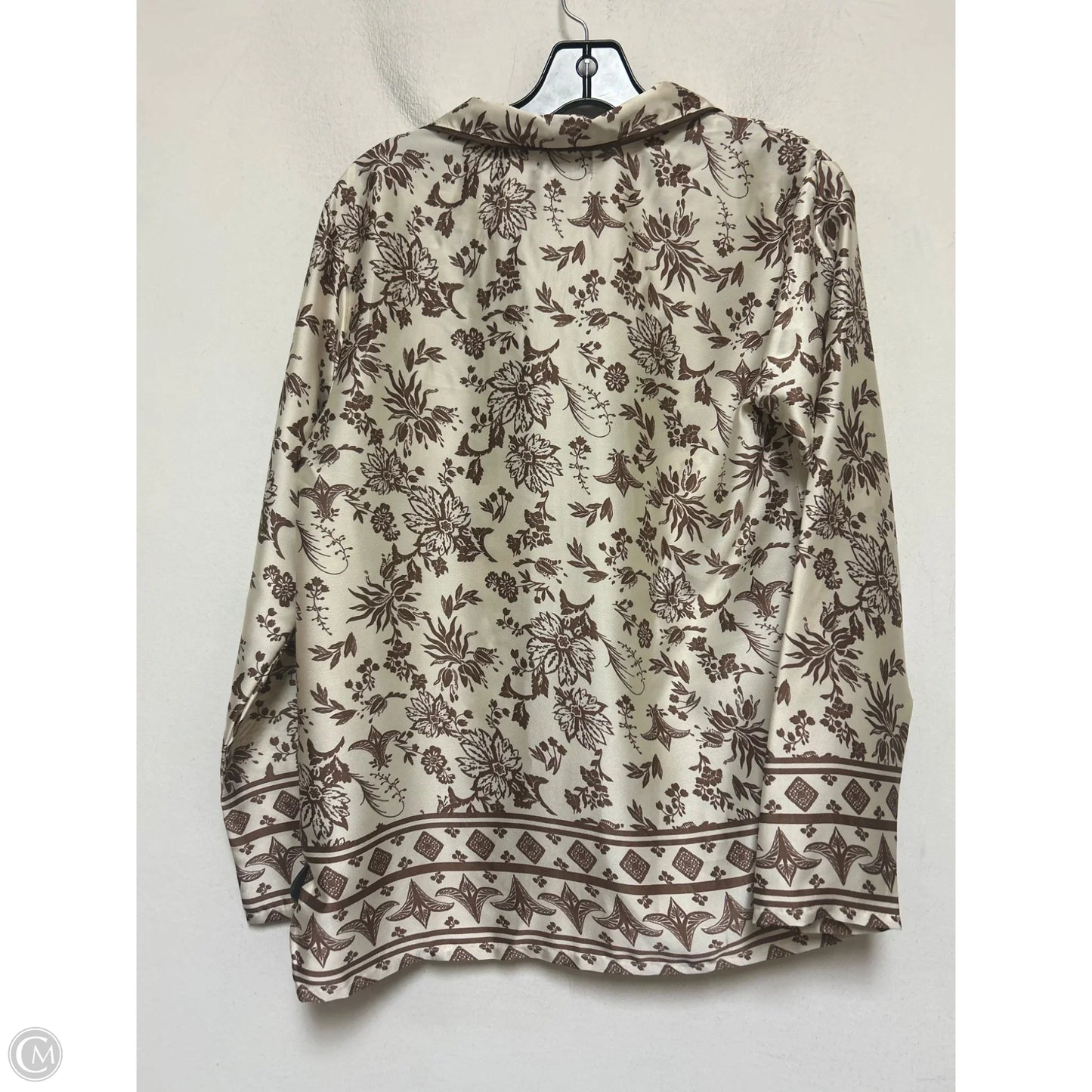 Pajamas 2pc By Japna In Brown & White, Size: S