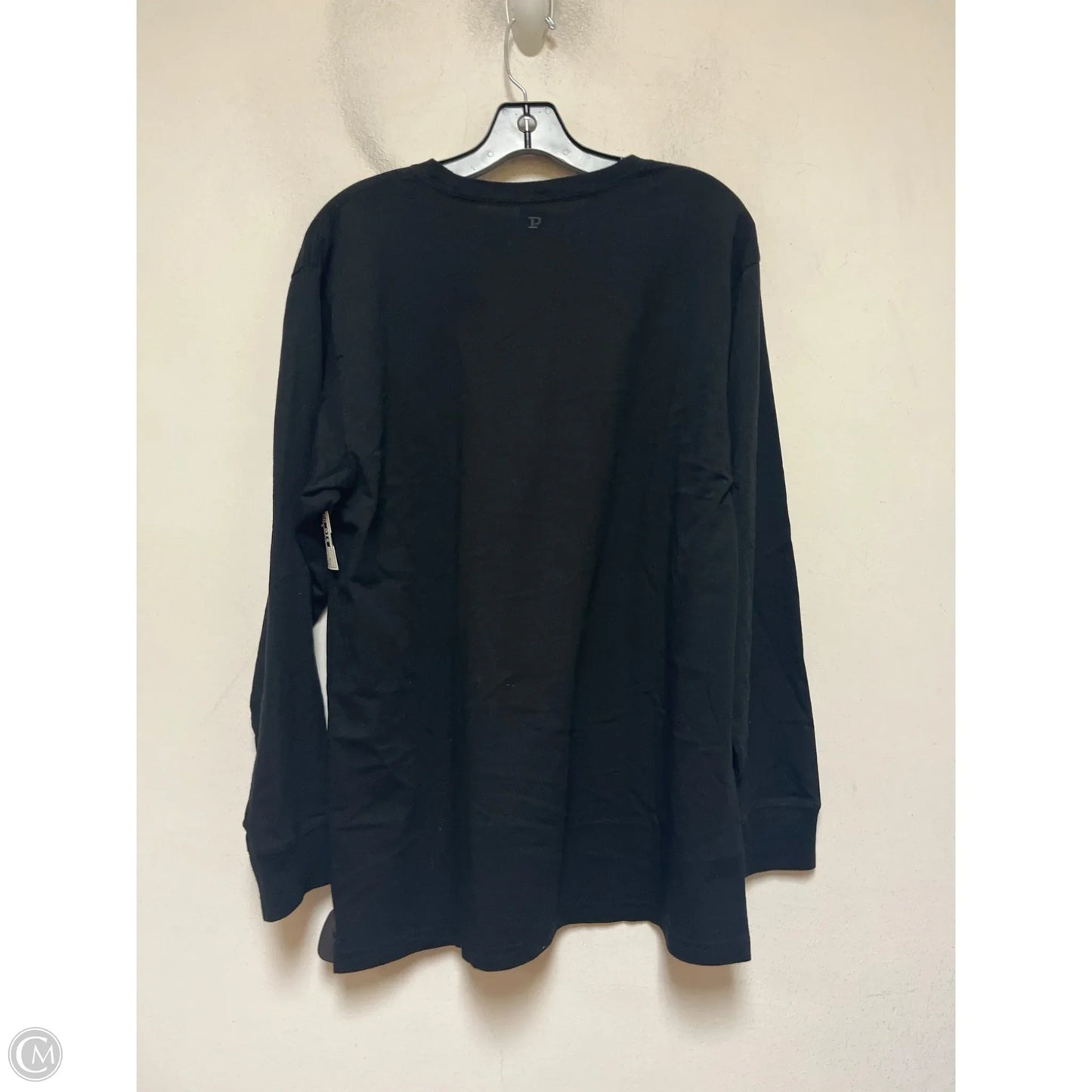 Top Long Sleeve Basic By Pink In Black & Purple, Size: M