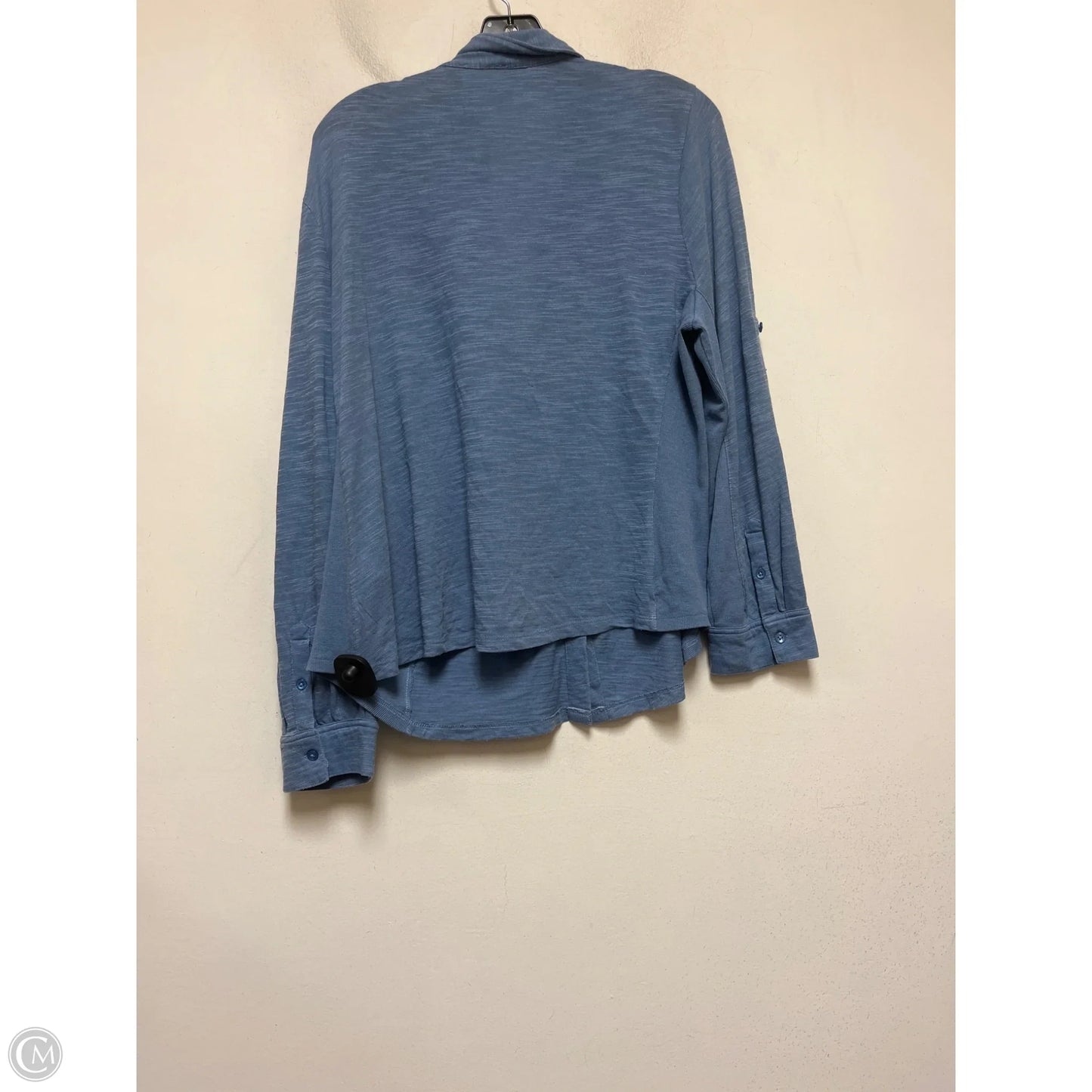 Top Long Sleeve By Caslon In Blue, Size: 1x