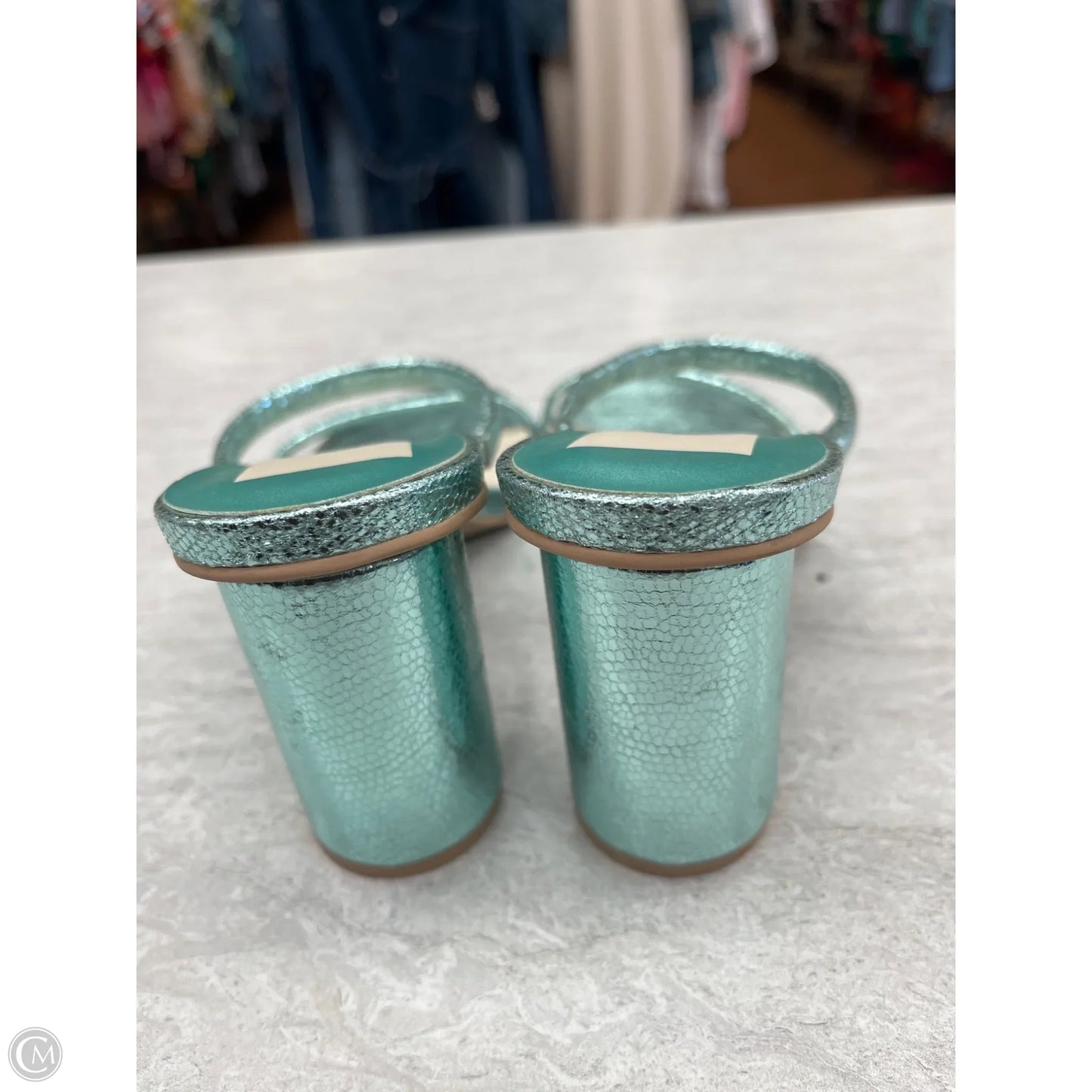 Sandals Heels Block By Dolce Vita In Aqua, Size: 7.5