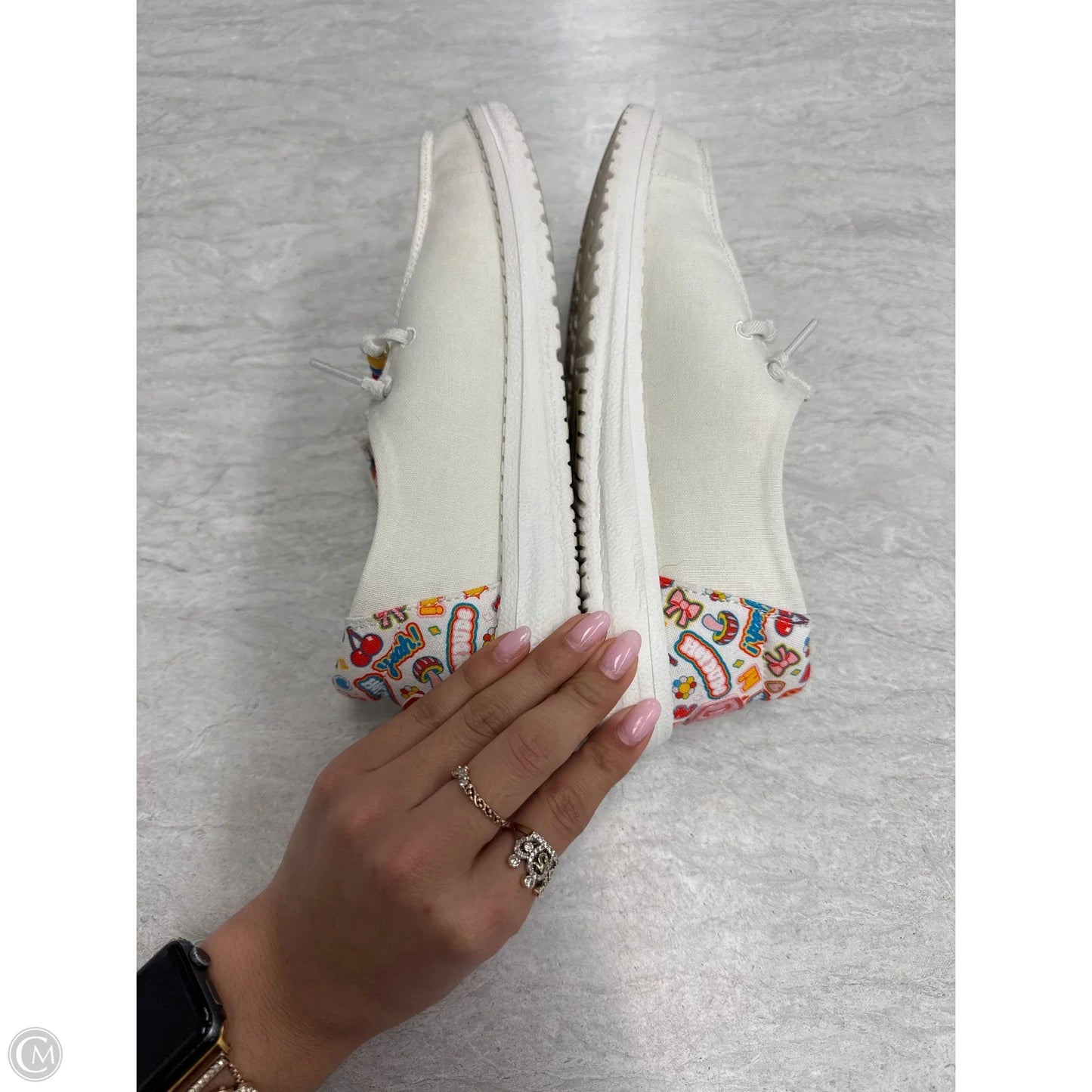 Shoes Flats By Hey Dude In White, Size: 7