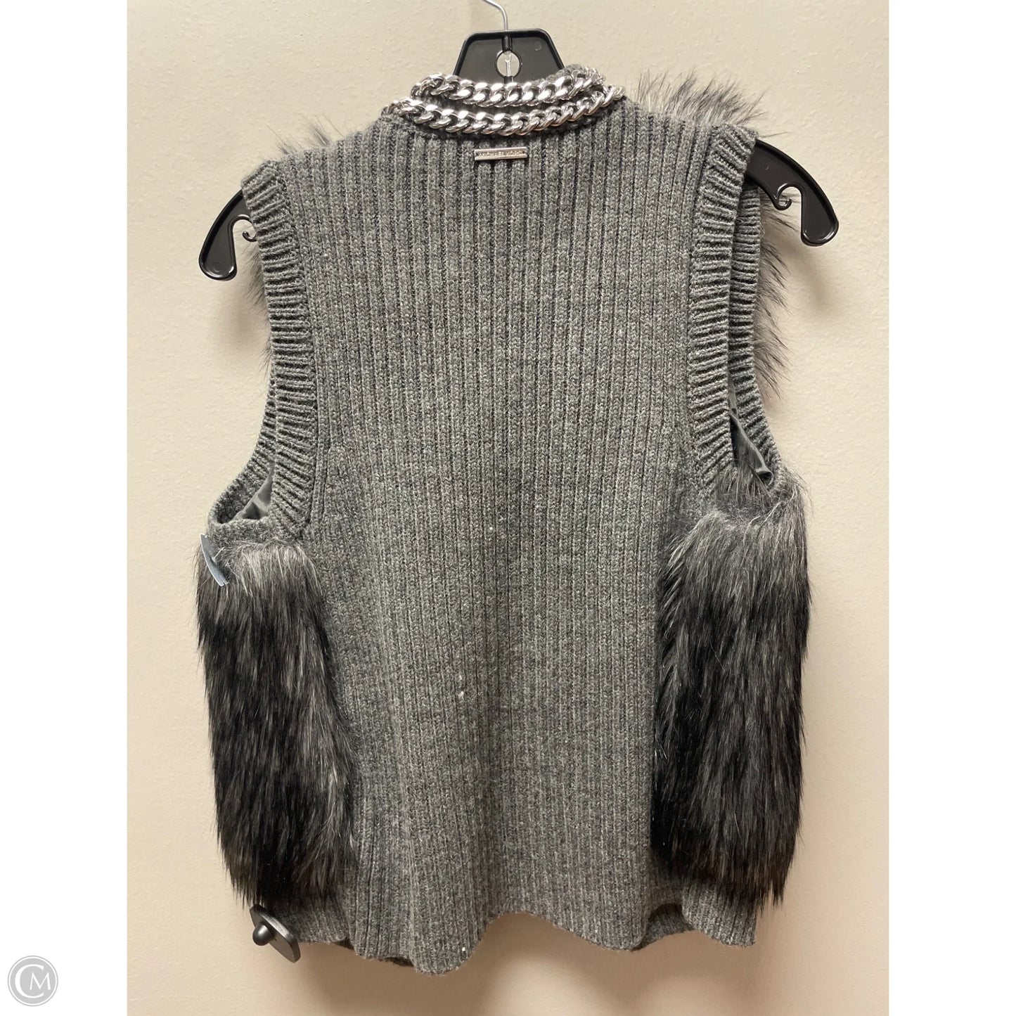 Vest Faux Fur & Sherpa By Michael By Michael Kors In Grey, Size: S
