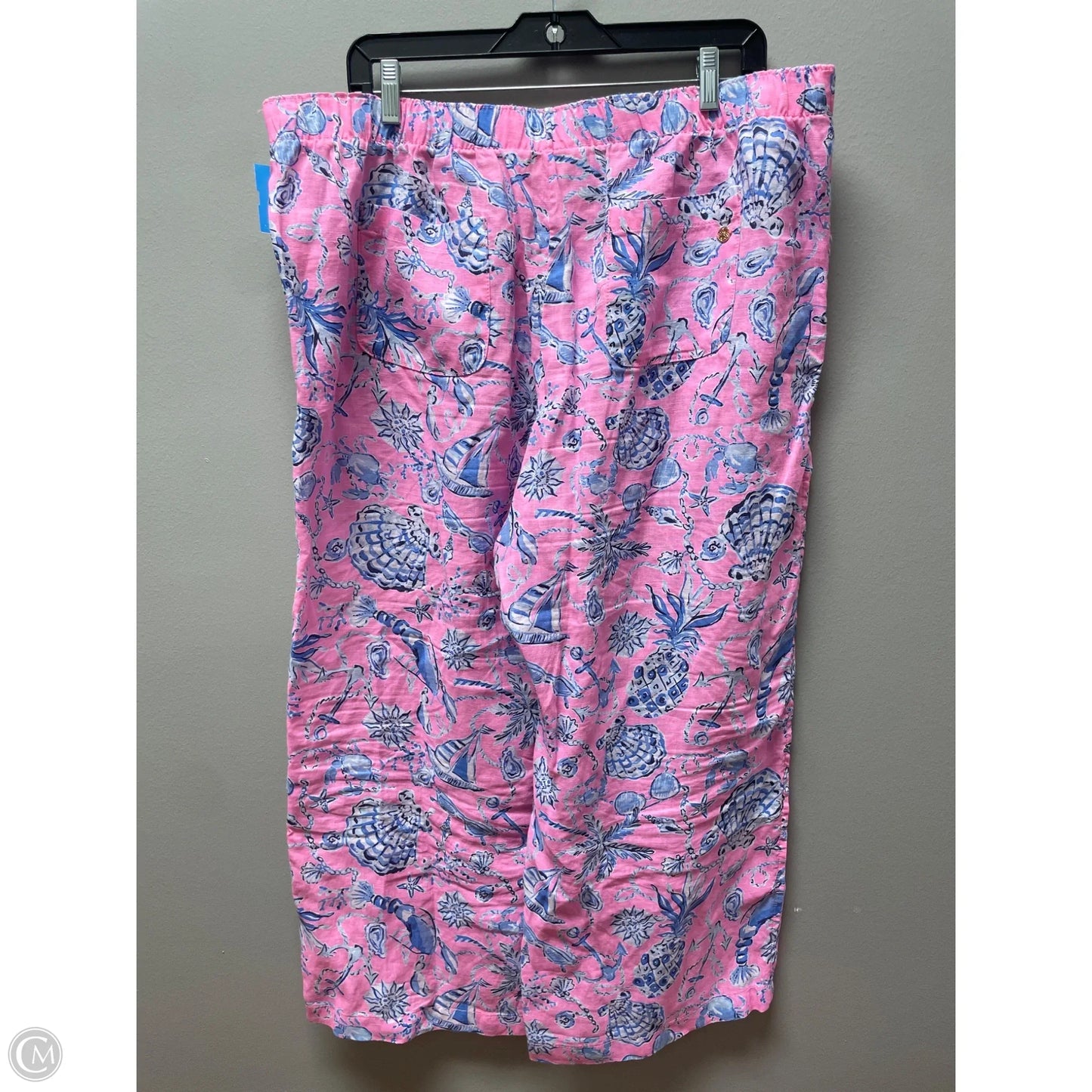 Pants Designer By Lilly Pulitzer In Blue & Pink, Size: Xxl