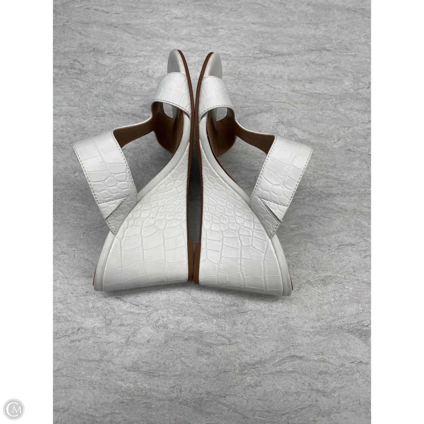 Sandals Heels Wedge By 14th And Union In White, Size: 6.5