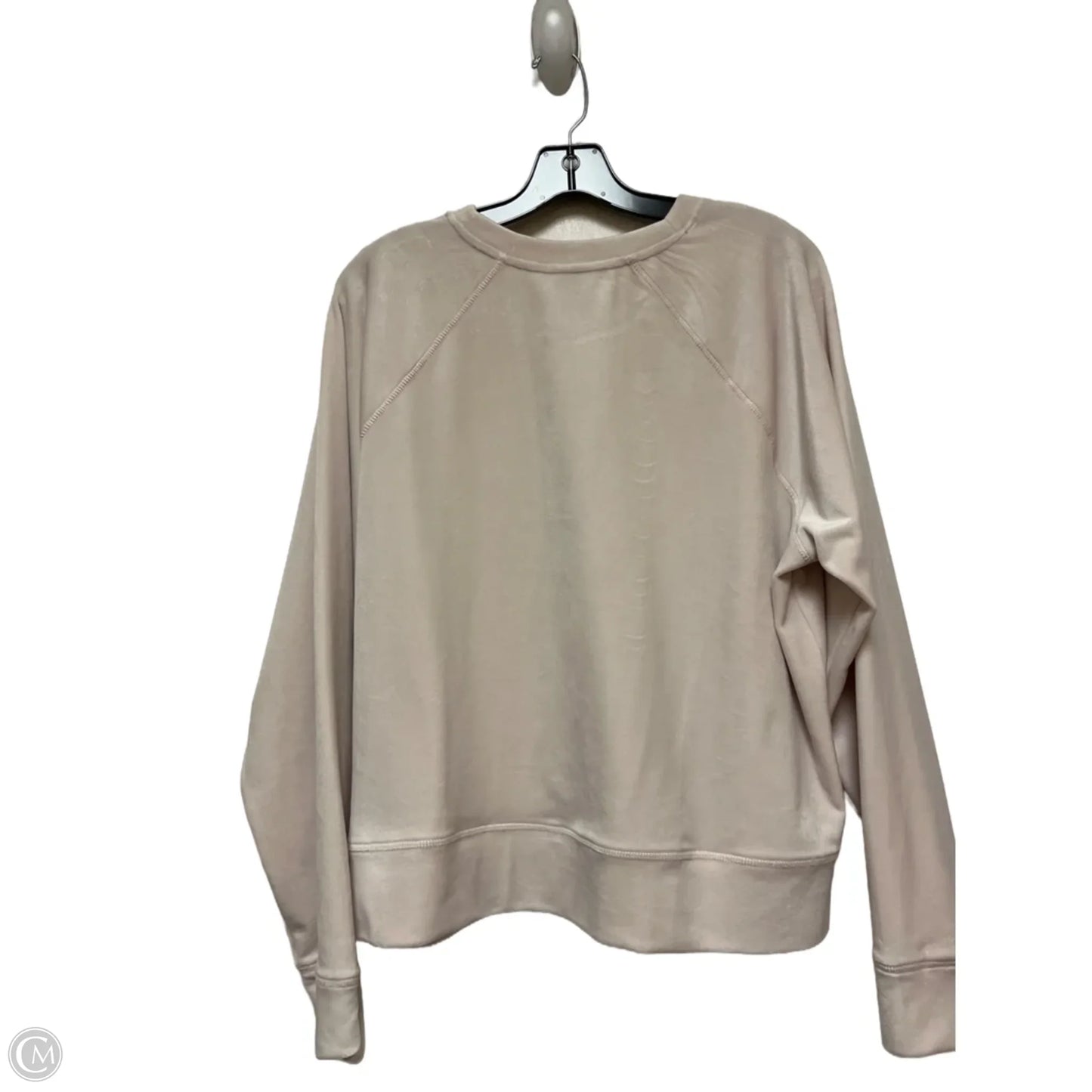 Athletic Top Long Sleeve Crewneck By Dkny In Tan, Size: L