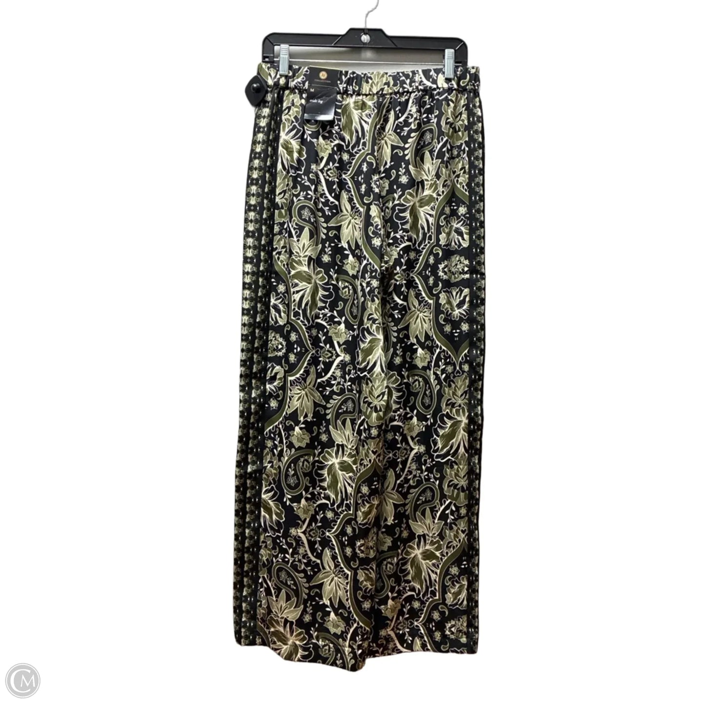 Pants Wide Leg By Jm Collections In Black & Green, Size: 8