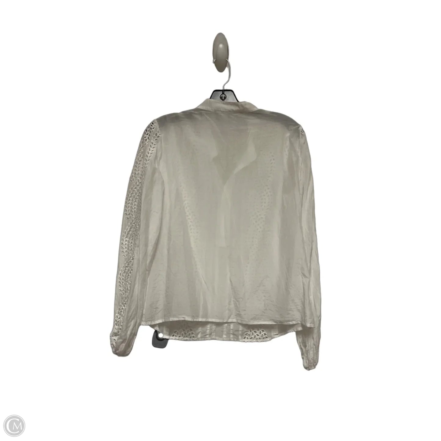 Top Long Sleeve By White House Black Market In White, Size: S