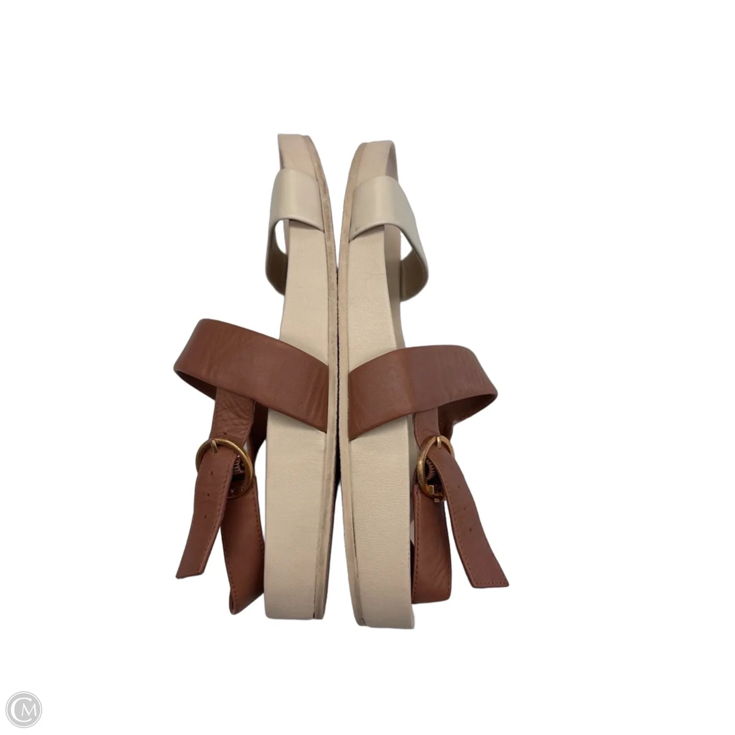 Sandals Designer By Tory Burch In Brown & Tan, Size: 9.5
