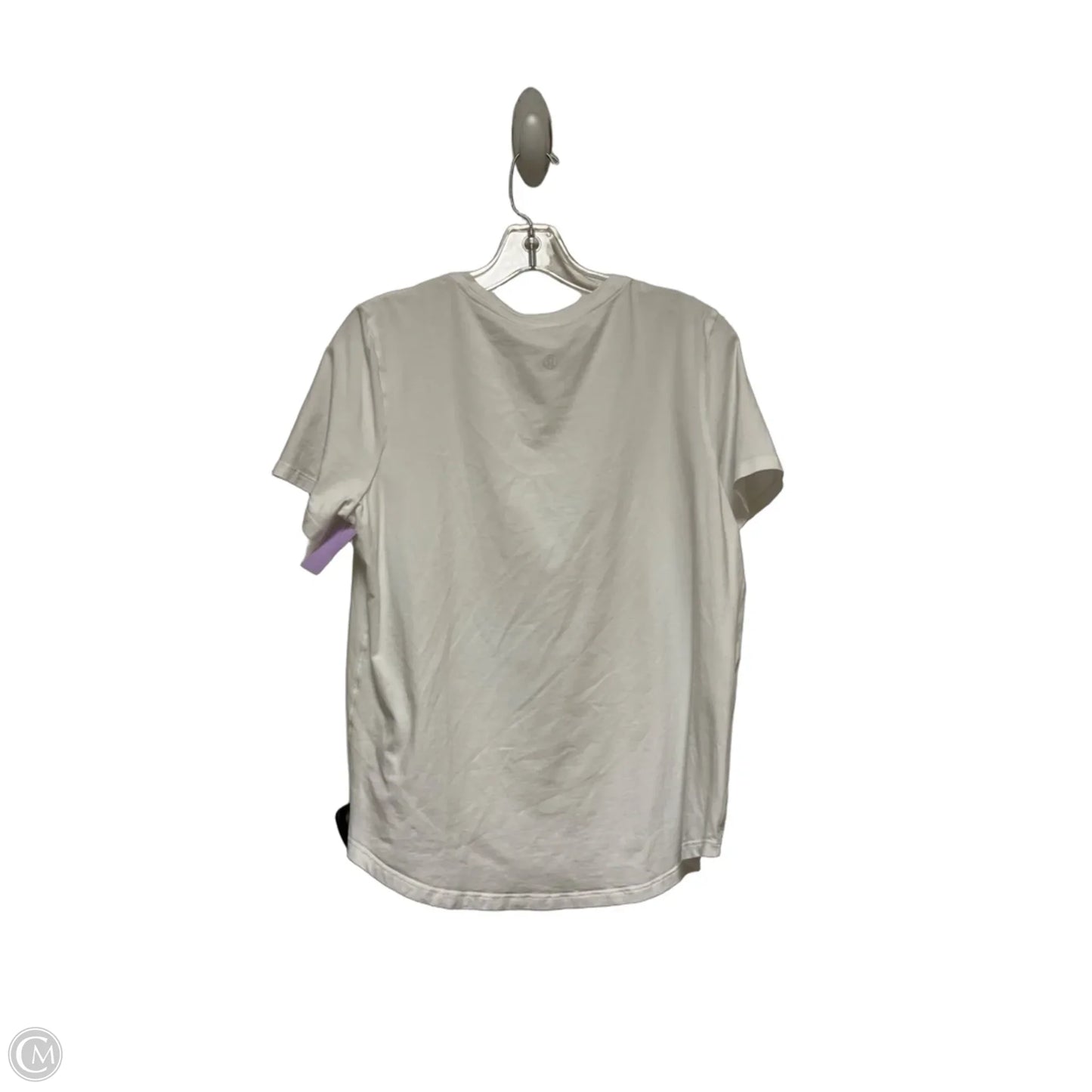 Athletic Top Short Sleeve By Lululemon In White, Size: 8