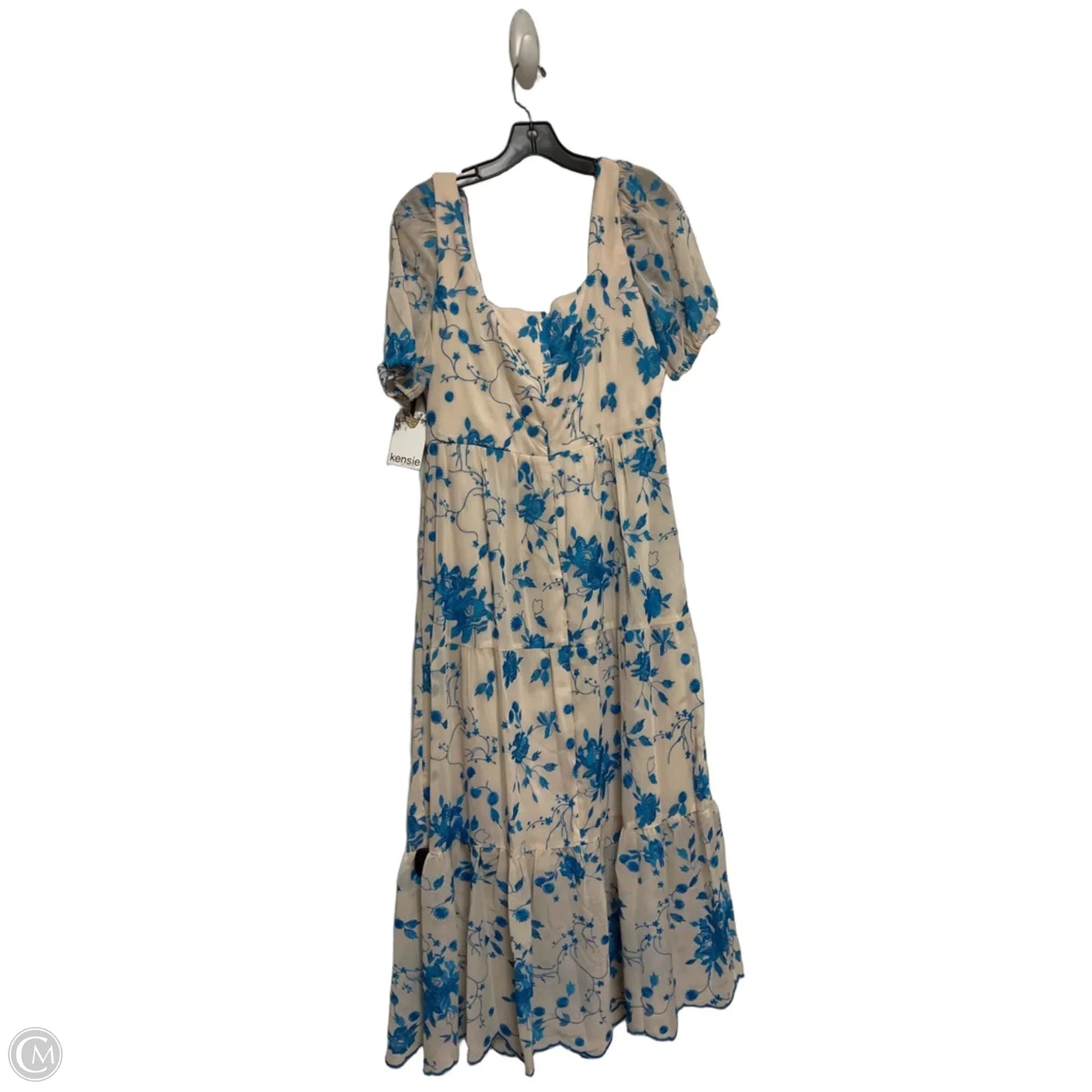 Dress Casual Maxi By Kensie In Blue & Tan, Size: L