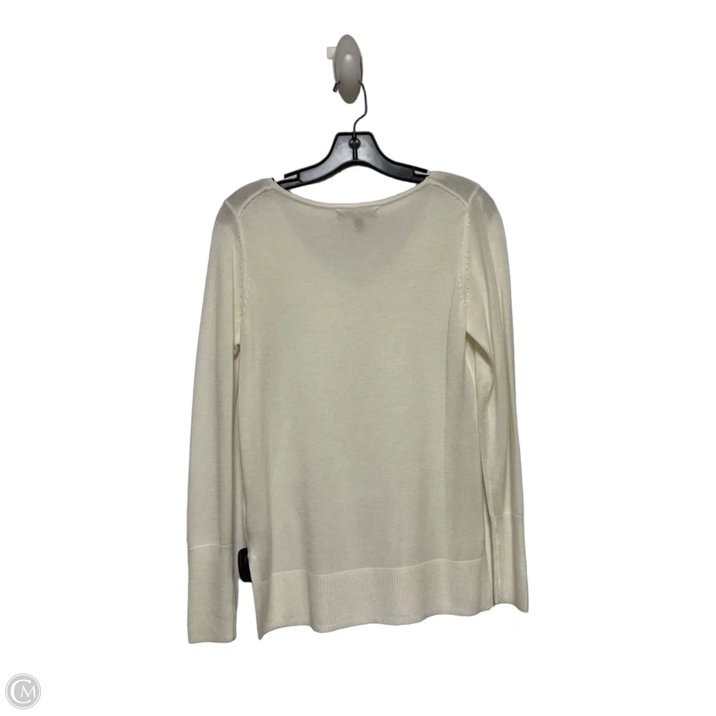 Top Long Sleeve By Banana Republic In Cream, Size: Xs