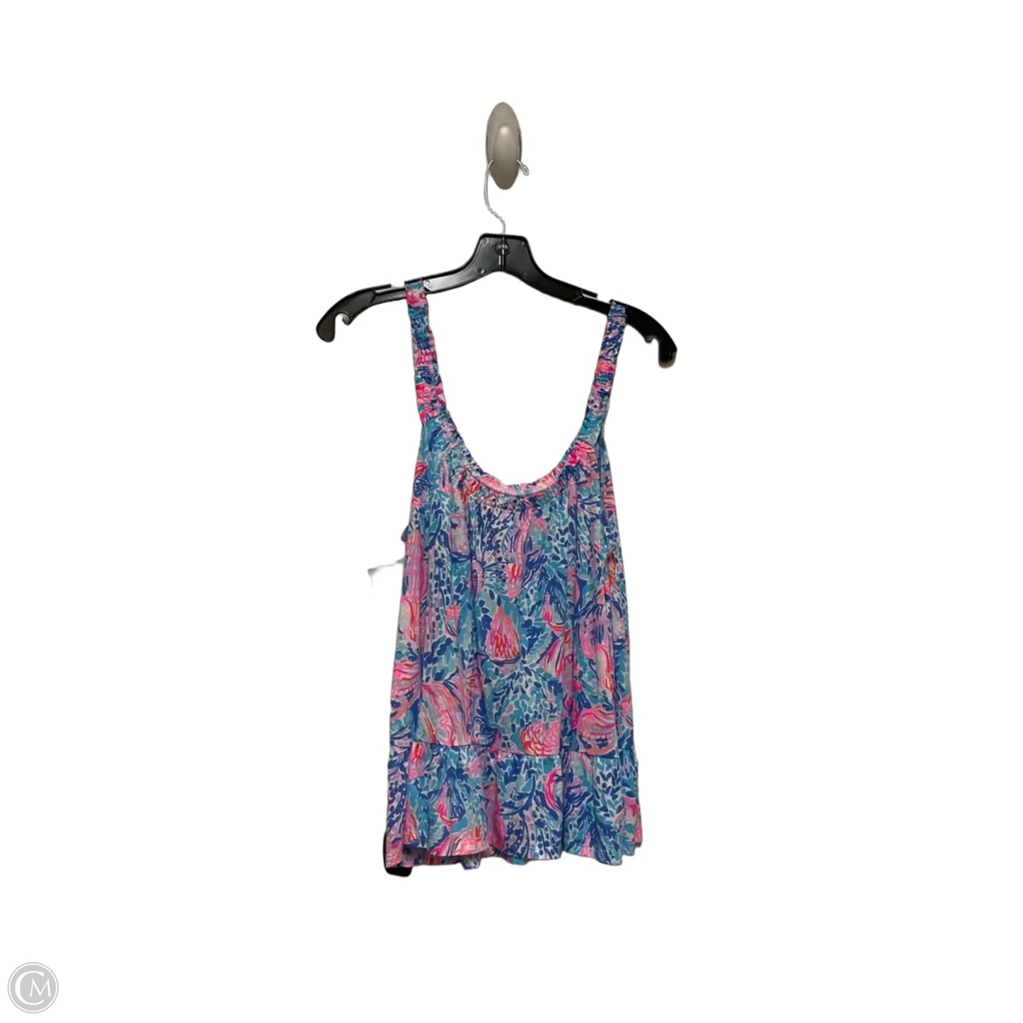 Top Sleeveless Designer By Lilly Pulitzer In Blue & Pink, Size: L