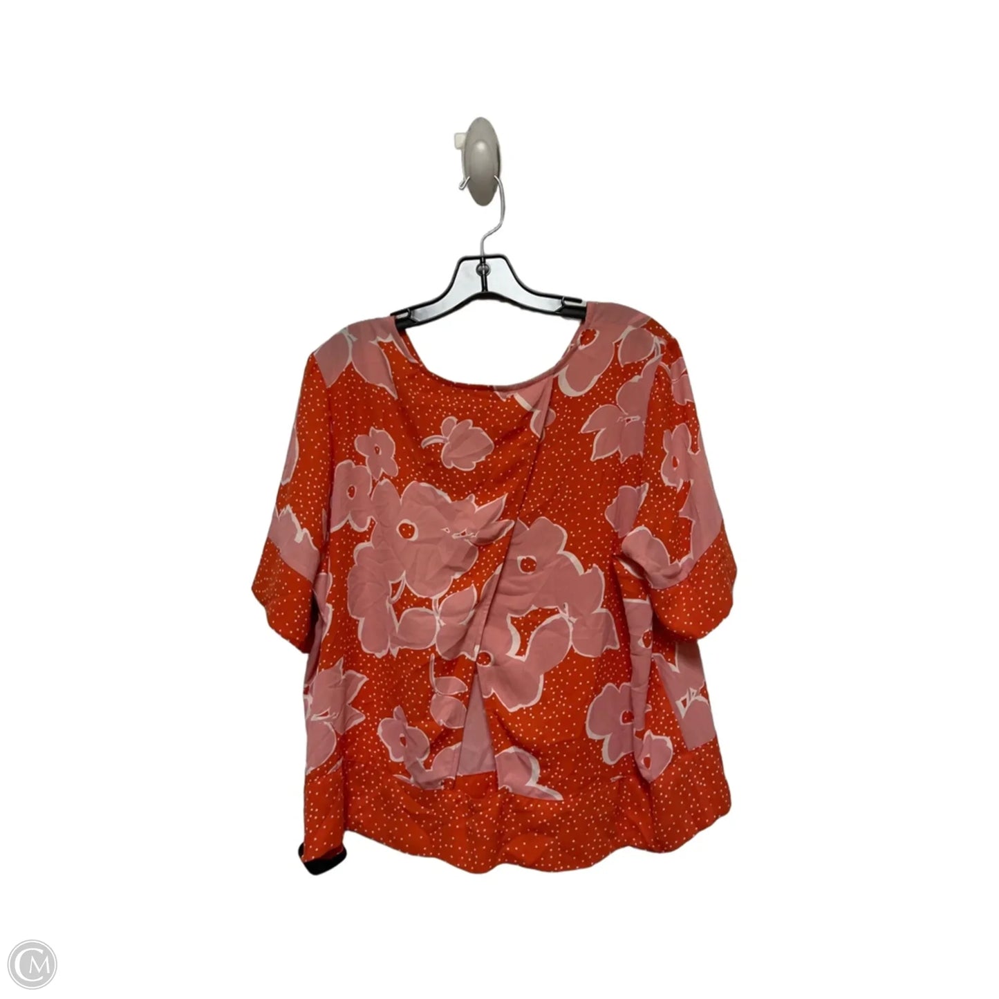Top Short Sleeve By Dr2 In Orange & Pink, Size: Xl