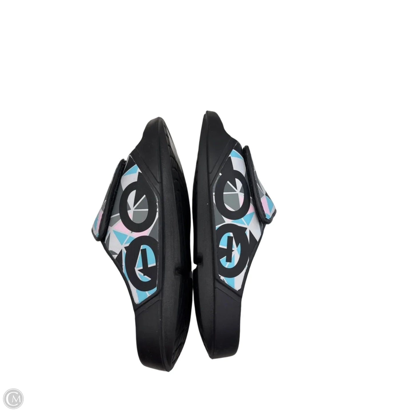Sandals Flats By Oofos In Geometric Pattern, Size: 11