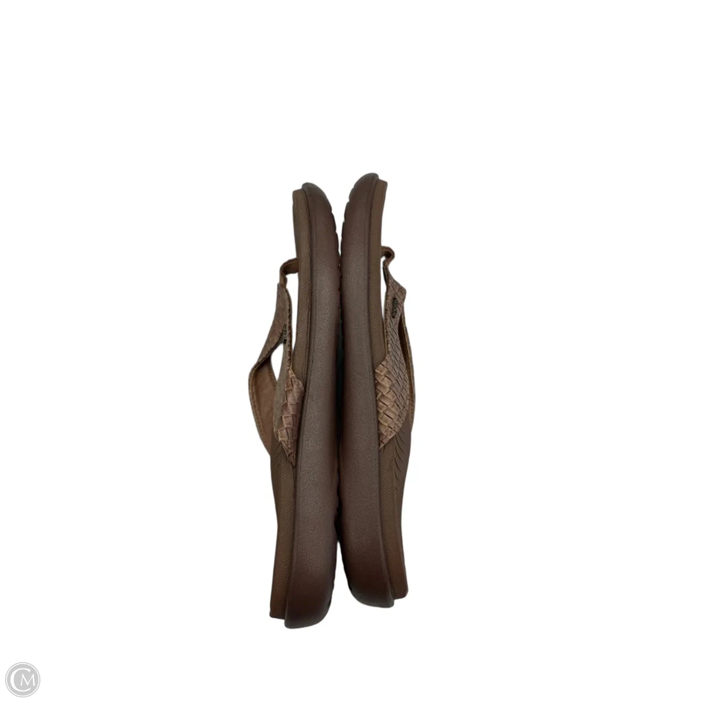 Sandals Flats By Clothes Mentor In Brown, Size: 11