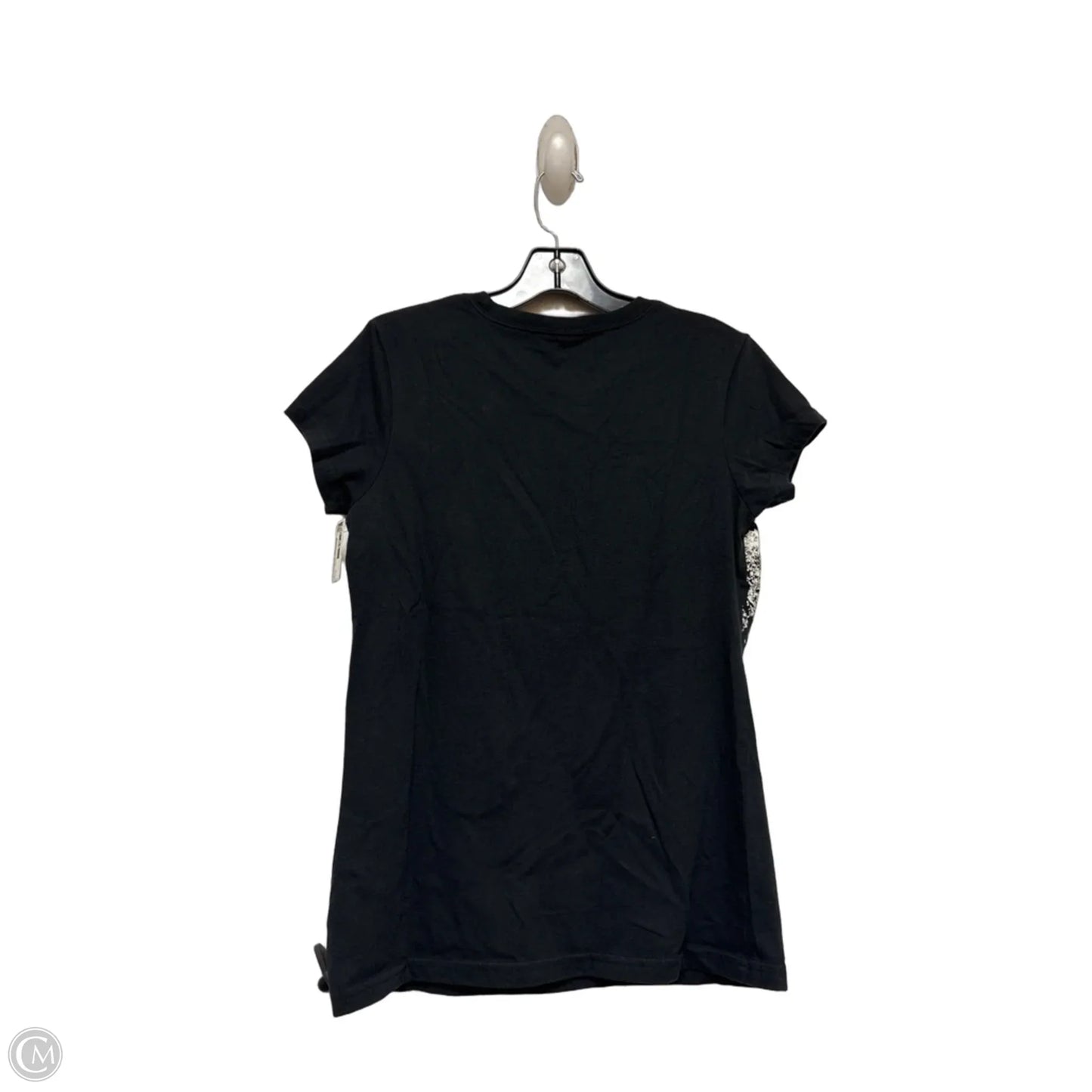 Top Short Sleeve Basic By Disney Store In Black & White, Size: M