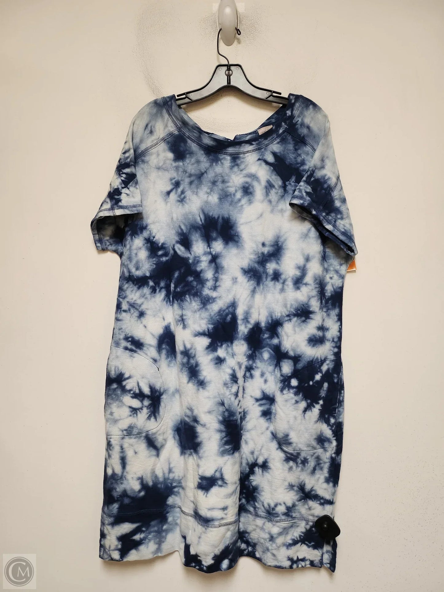 Dress Casual Short By Chicos In Blue & White, Size: L