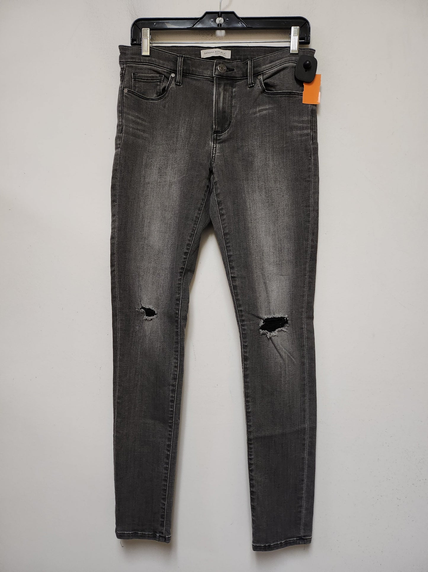 Jeans Skinny By Banana Republic In Black Denim, Size: 6