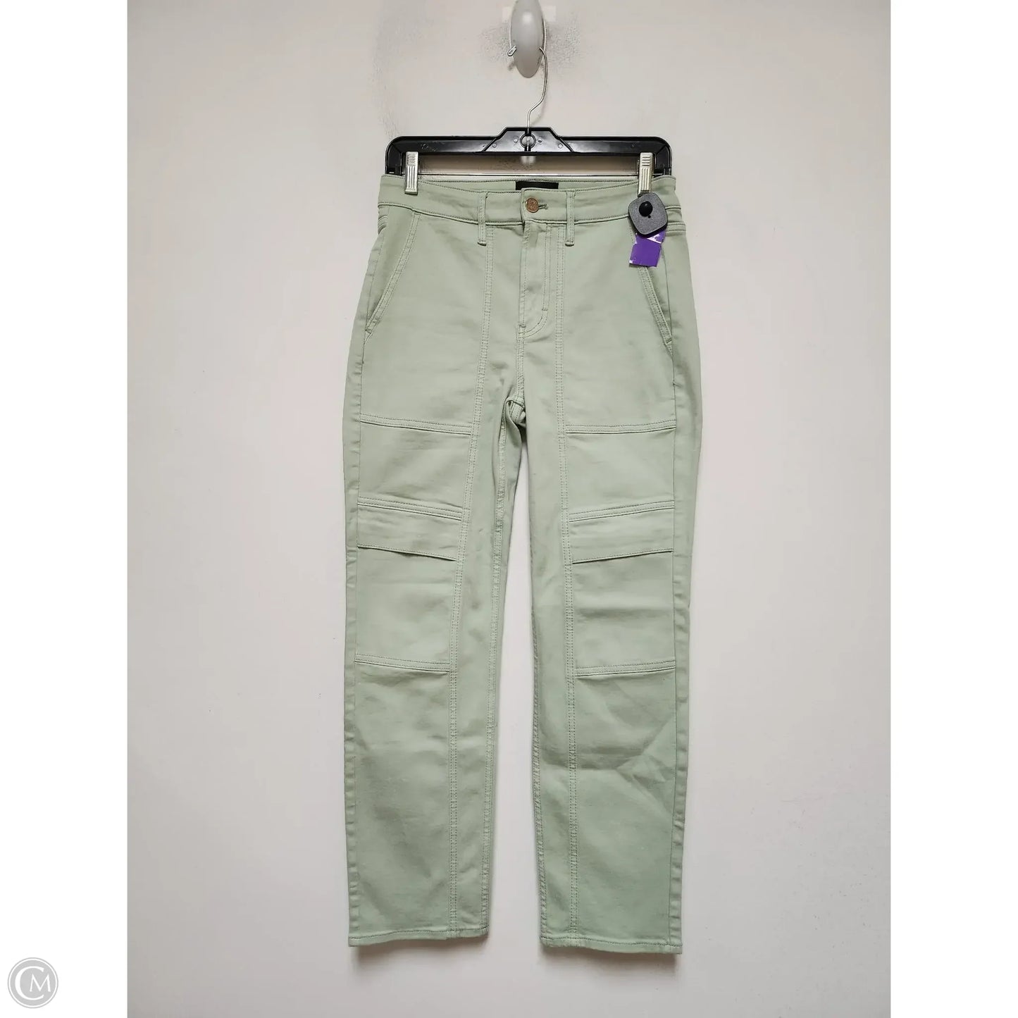 Jeans Straight By White House Black Market In Green Denim, Size: 4