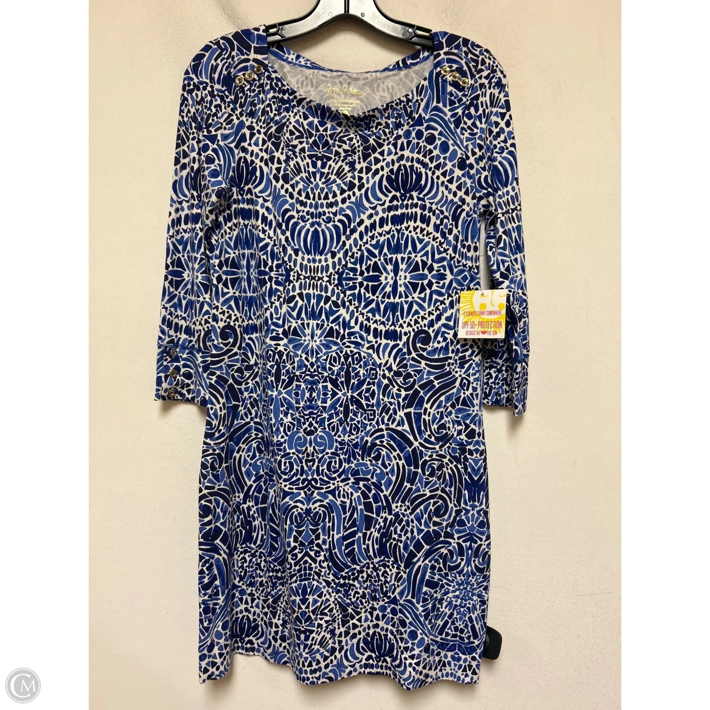 Dress Designer By Lilly Pulitzer In Blue & White, Size: S