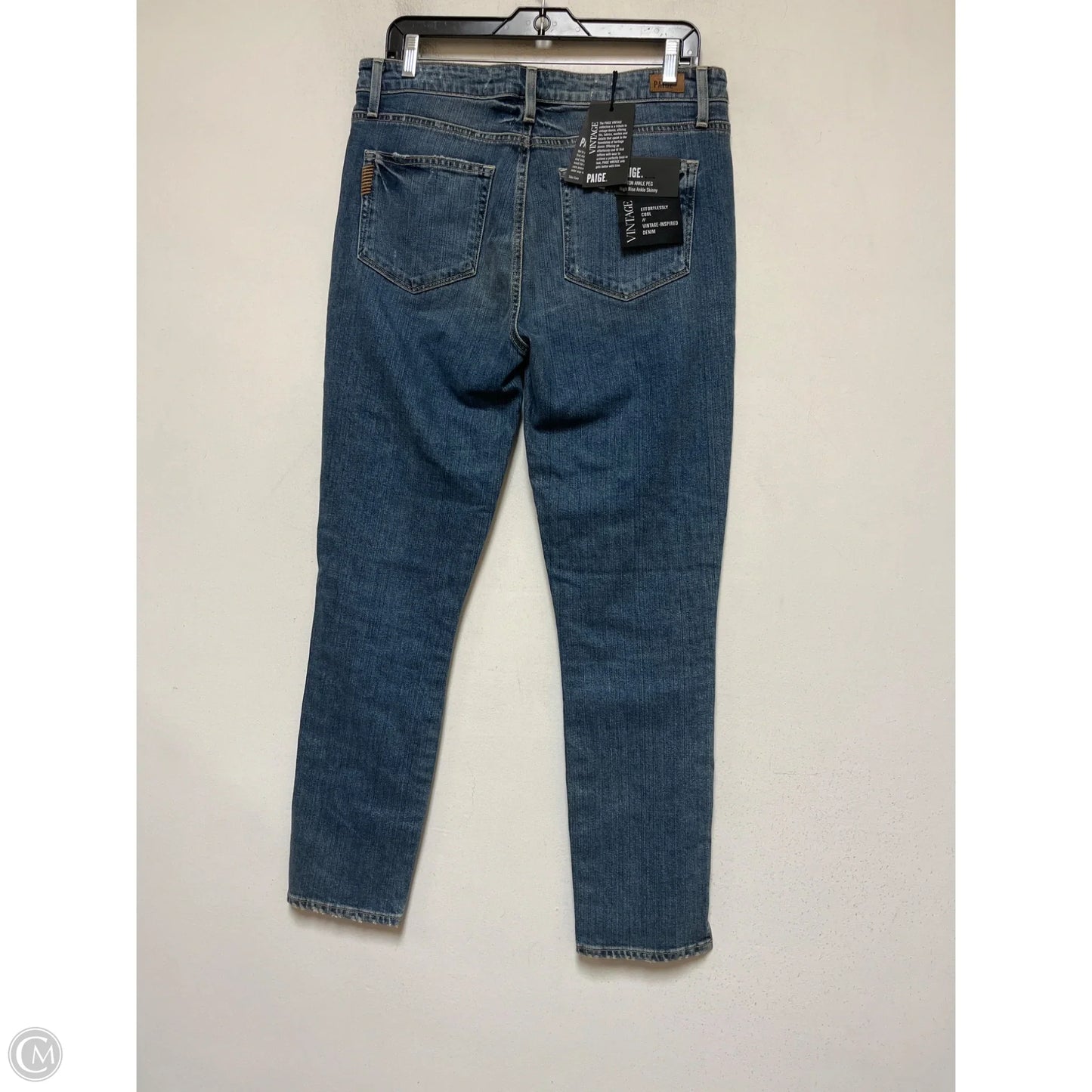 Jeans Straight By Paige In Blue Denim, Size: 8