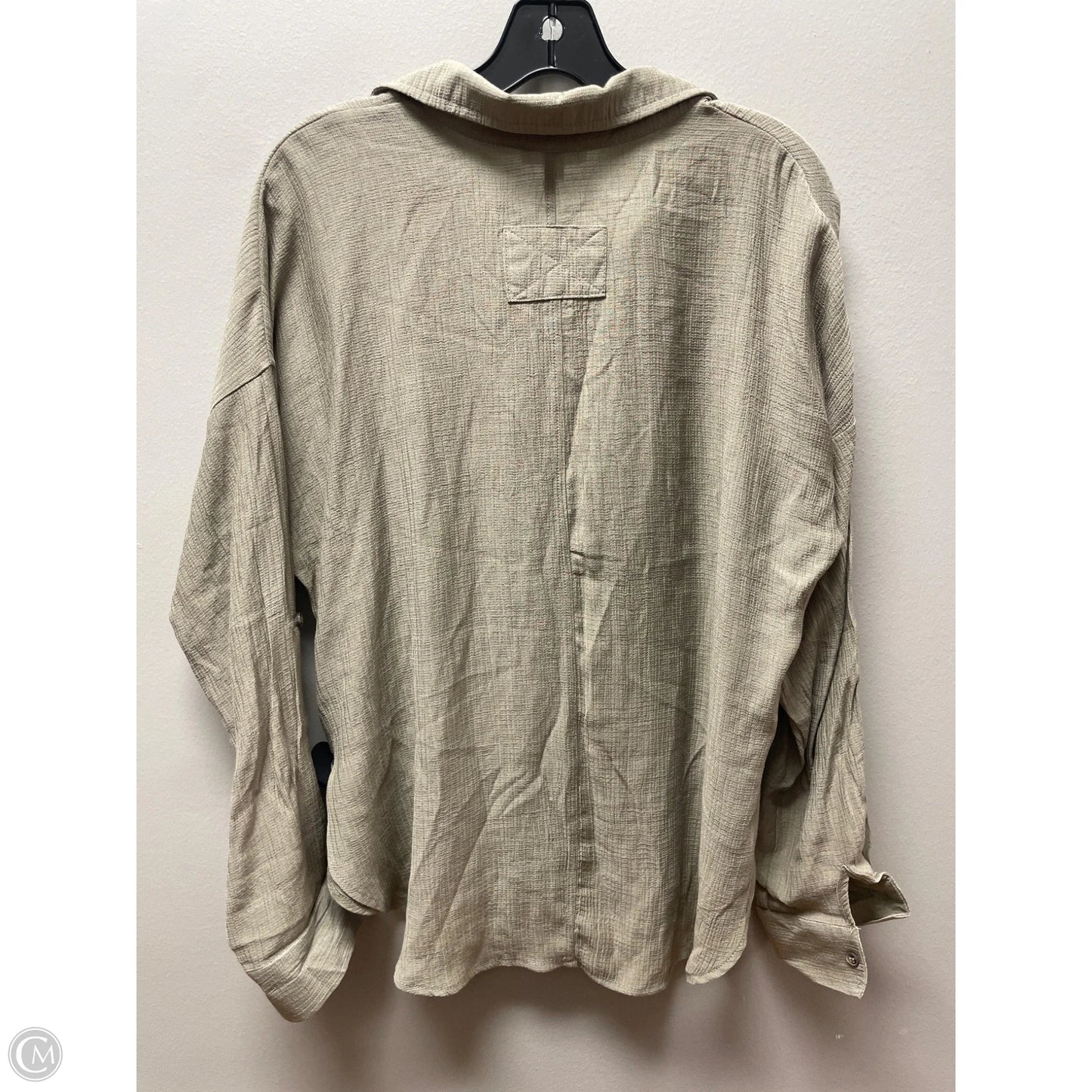 Top Long Sleeve By Blu Pepper In Green, Size: L