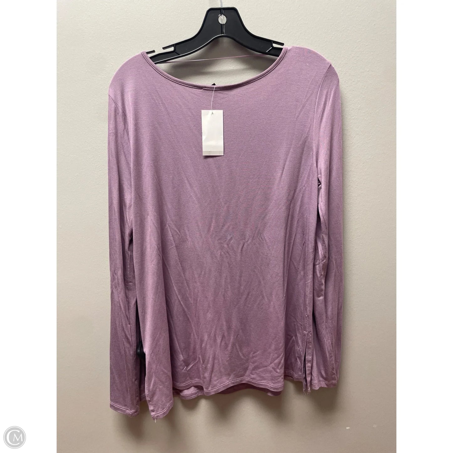 Top Long Sleeve By Cable And Gauge In Purple, Size: L