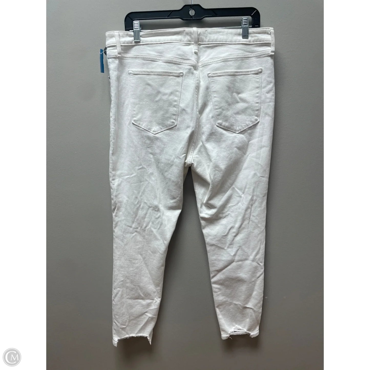 Jeans Skinny By Abercrombie And Fitch In White Denim, Size: 16