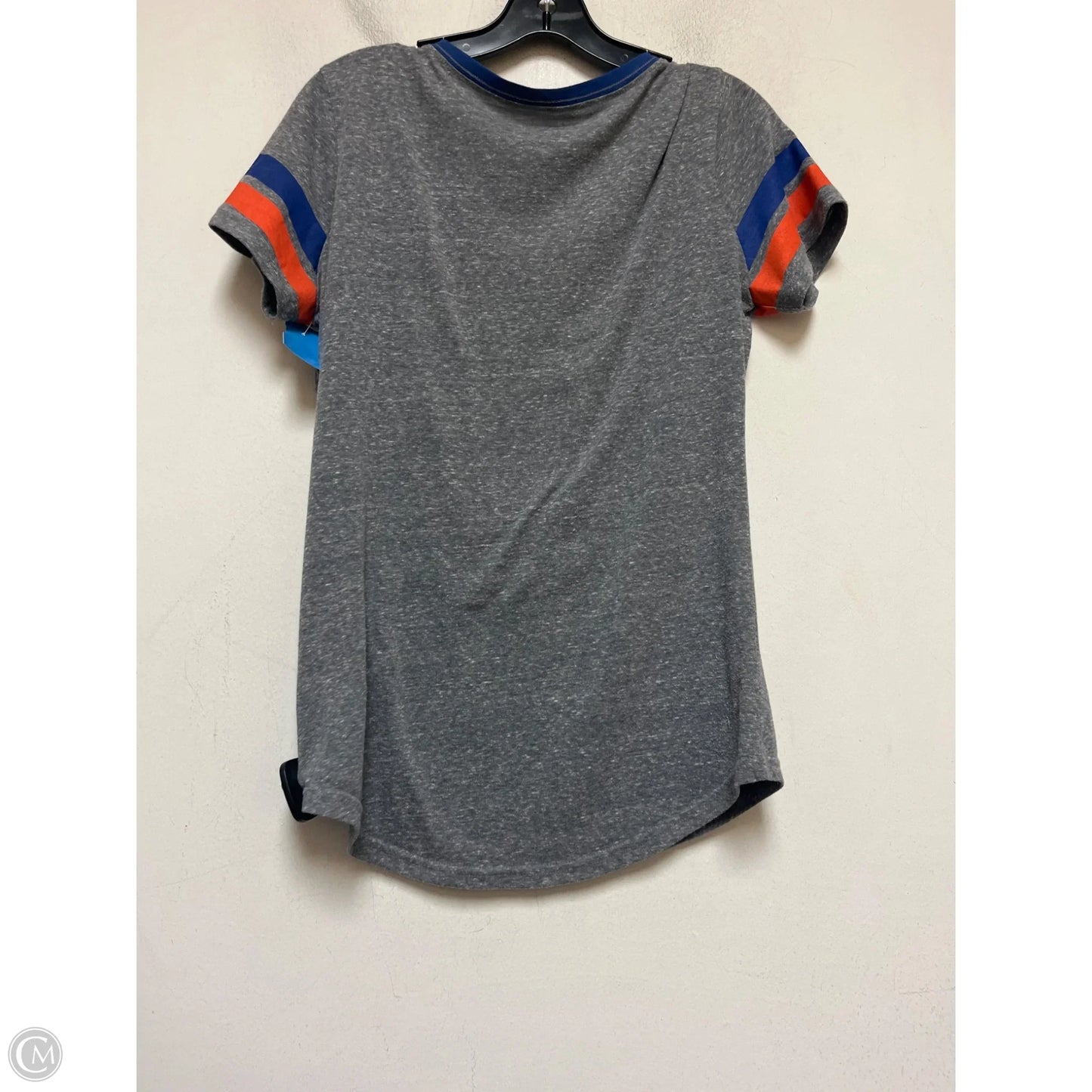Athletic Top Short Sleeve By Clothes Mentor In Blue & Grey, Size: M