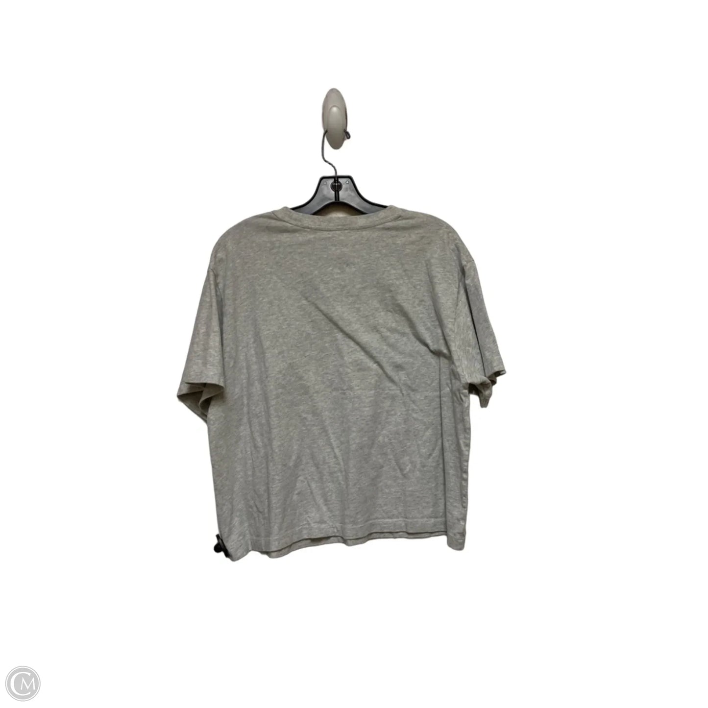 Top Short Sleeve By Uniqlo In Grey, Size: L