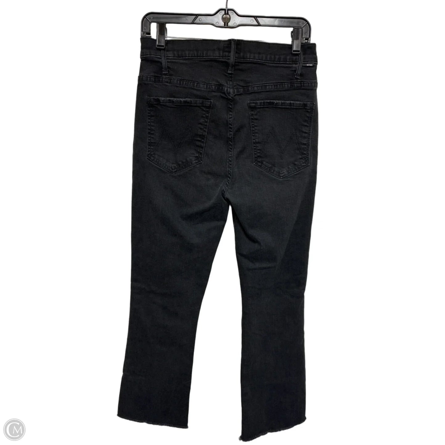 Jeans Straight By Mother In Black Denim, Size: 8