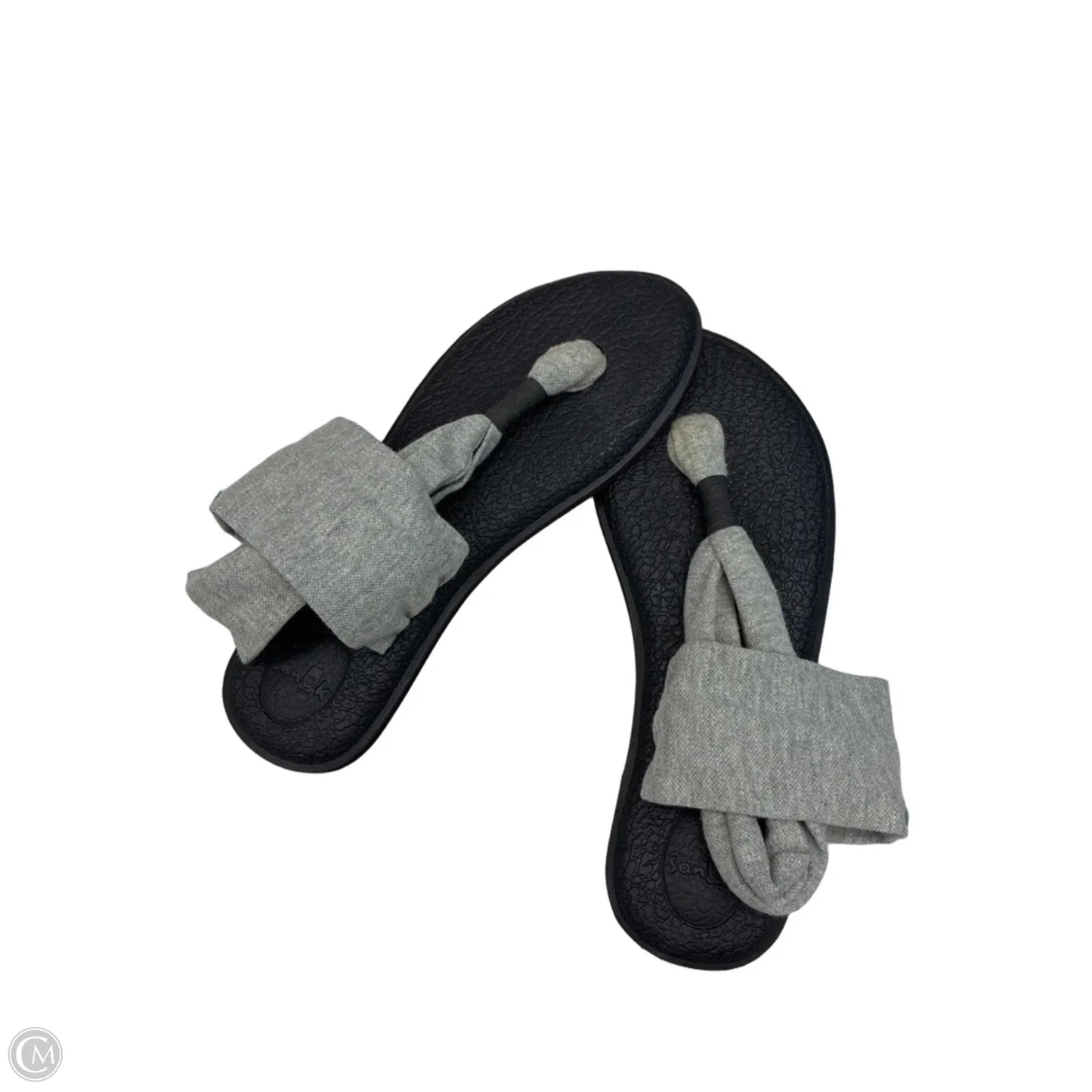 Sandals Flats By Sanuk In Black & Grey, Size: 6