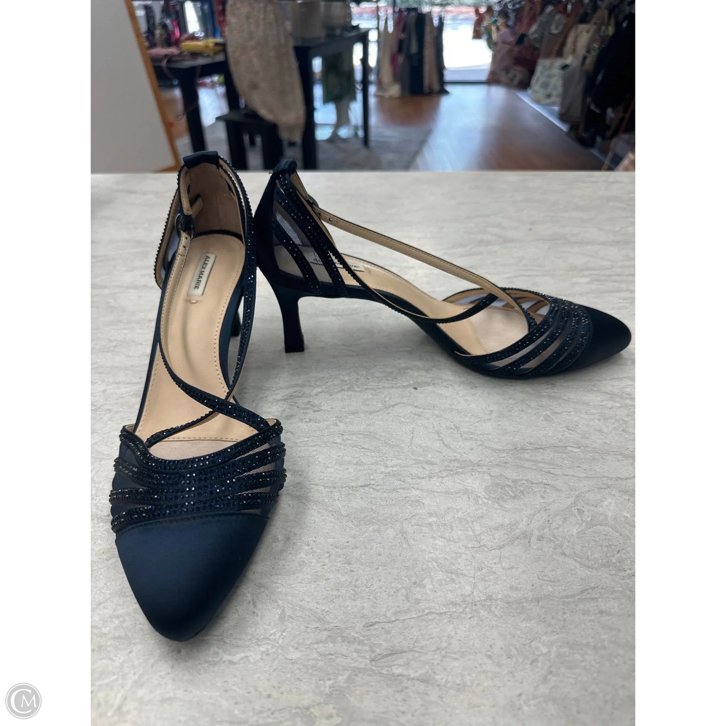 Shoes Heels Kitten By Alex Marie In Navy, Size: 9.5