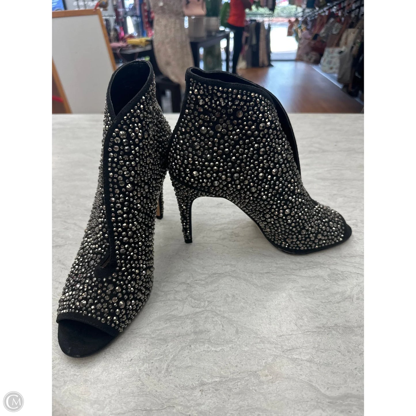 Sandals Heels Stiletto By Inc In Black, Size: 8.5