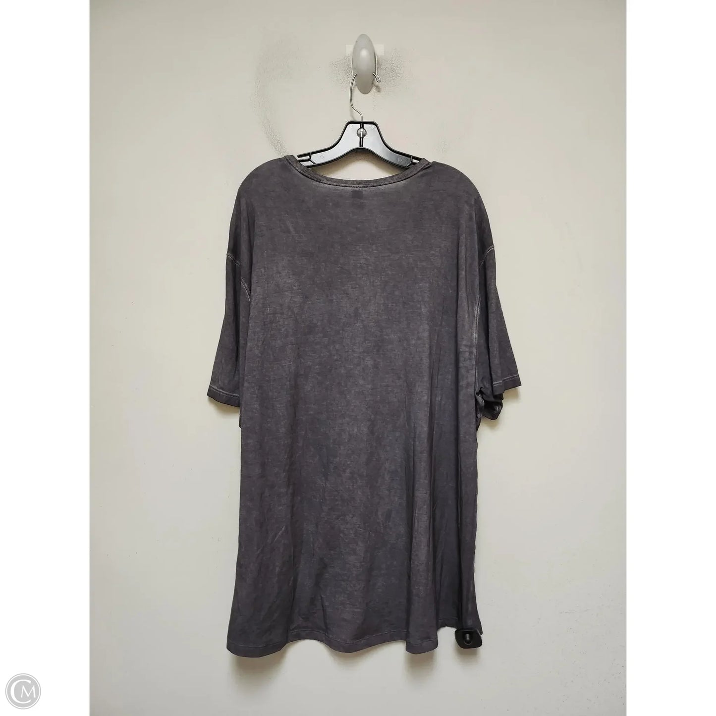 Athletic Top Short Sleeve By Lululemon In Grey, Size: 2x