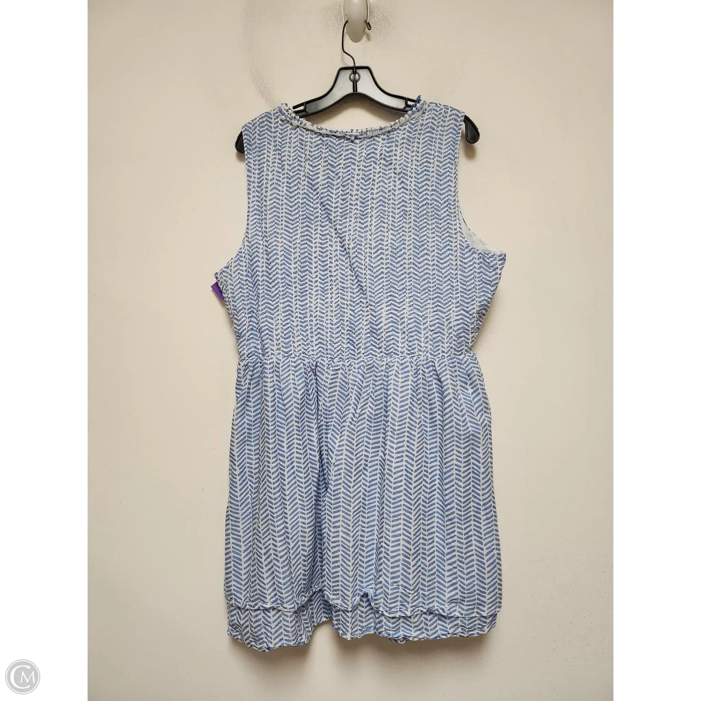 Dress Casual Short By Vineyard Vines In Blue & White, Size: Xl