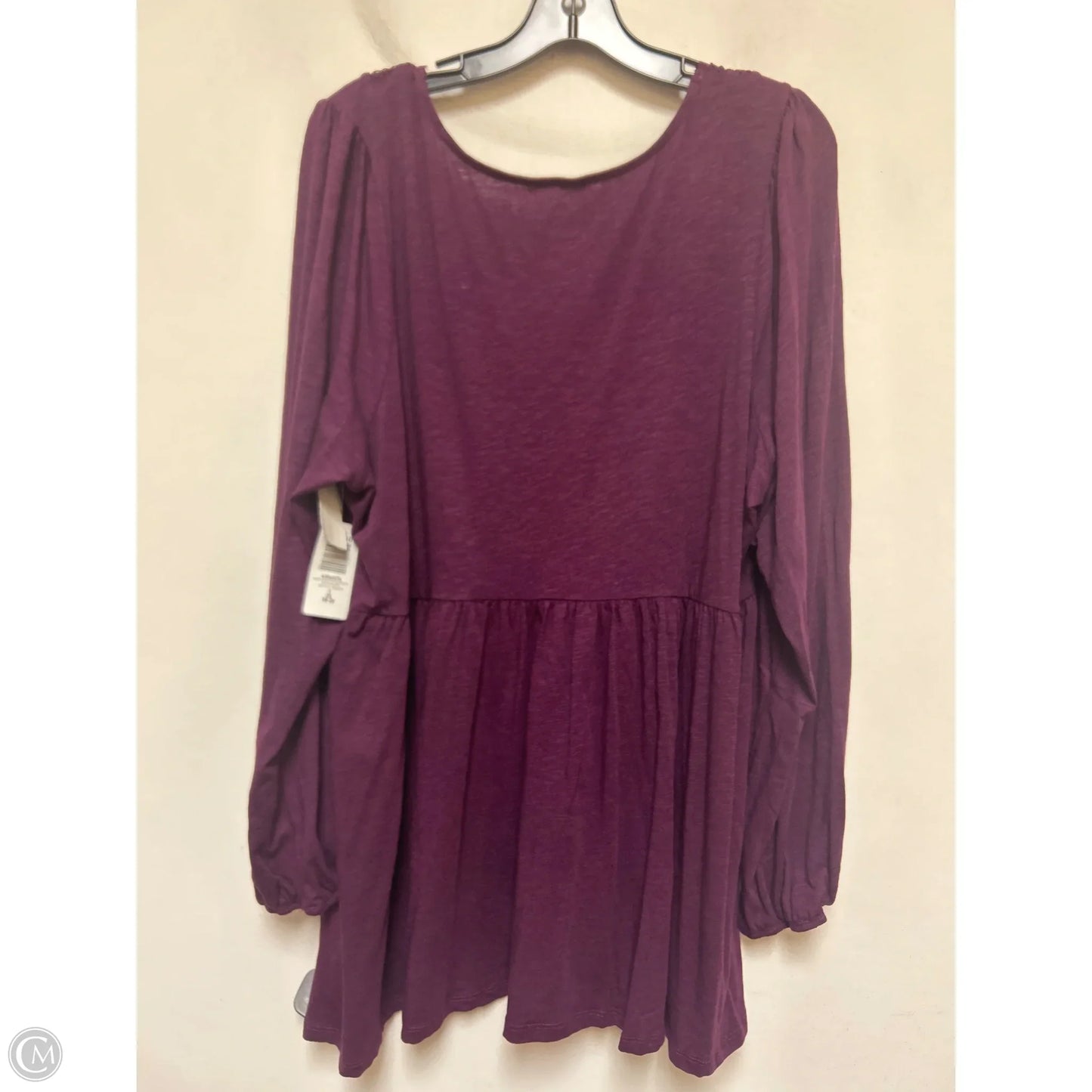 Top Long Sleeve By Torrid In Purple, Size: 2x